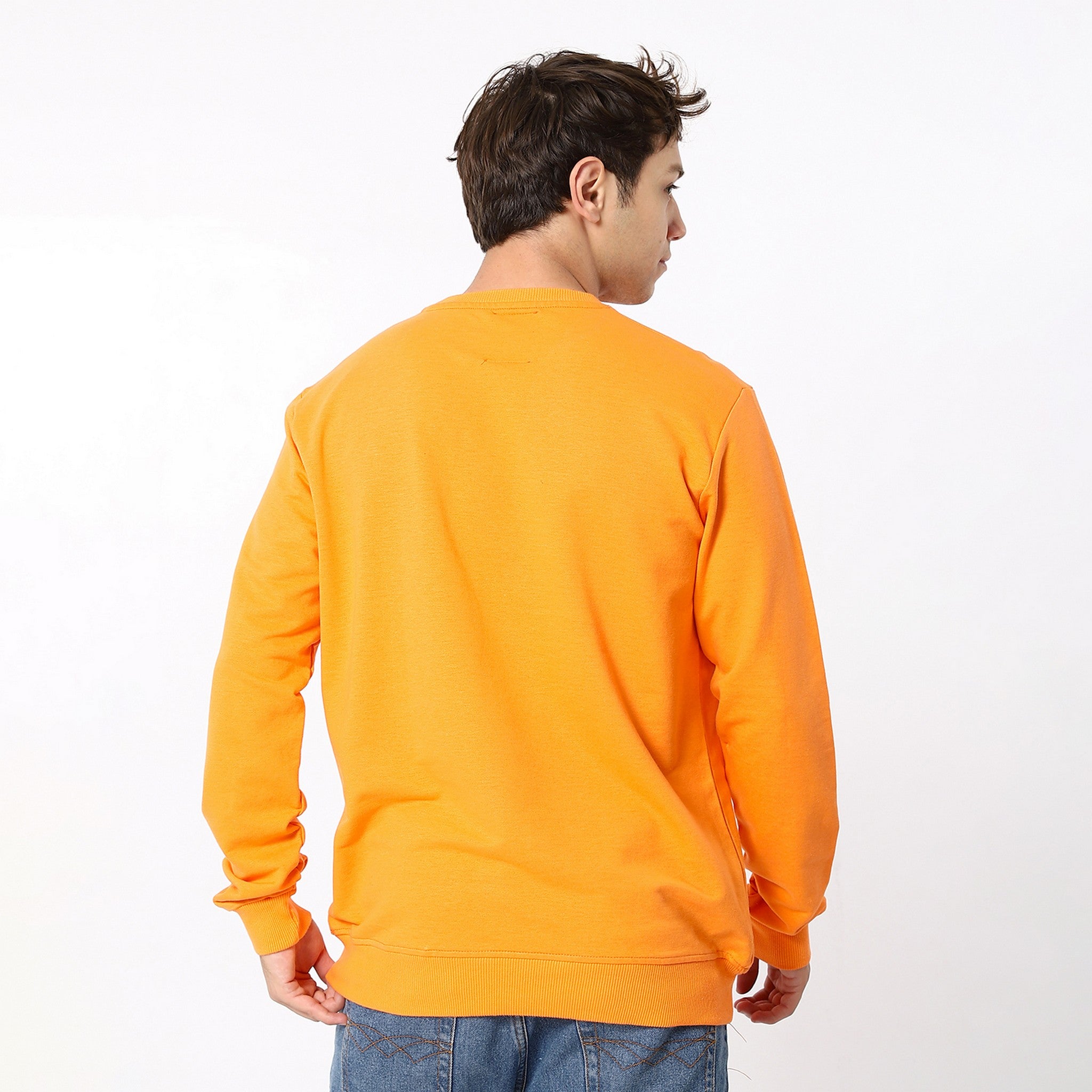 Basic Plain Tiger Orange Sweatshirt