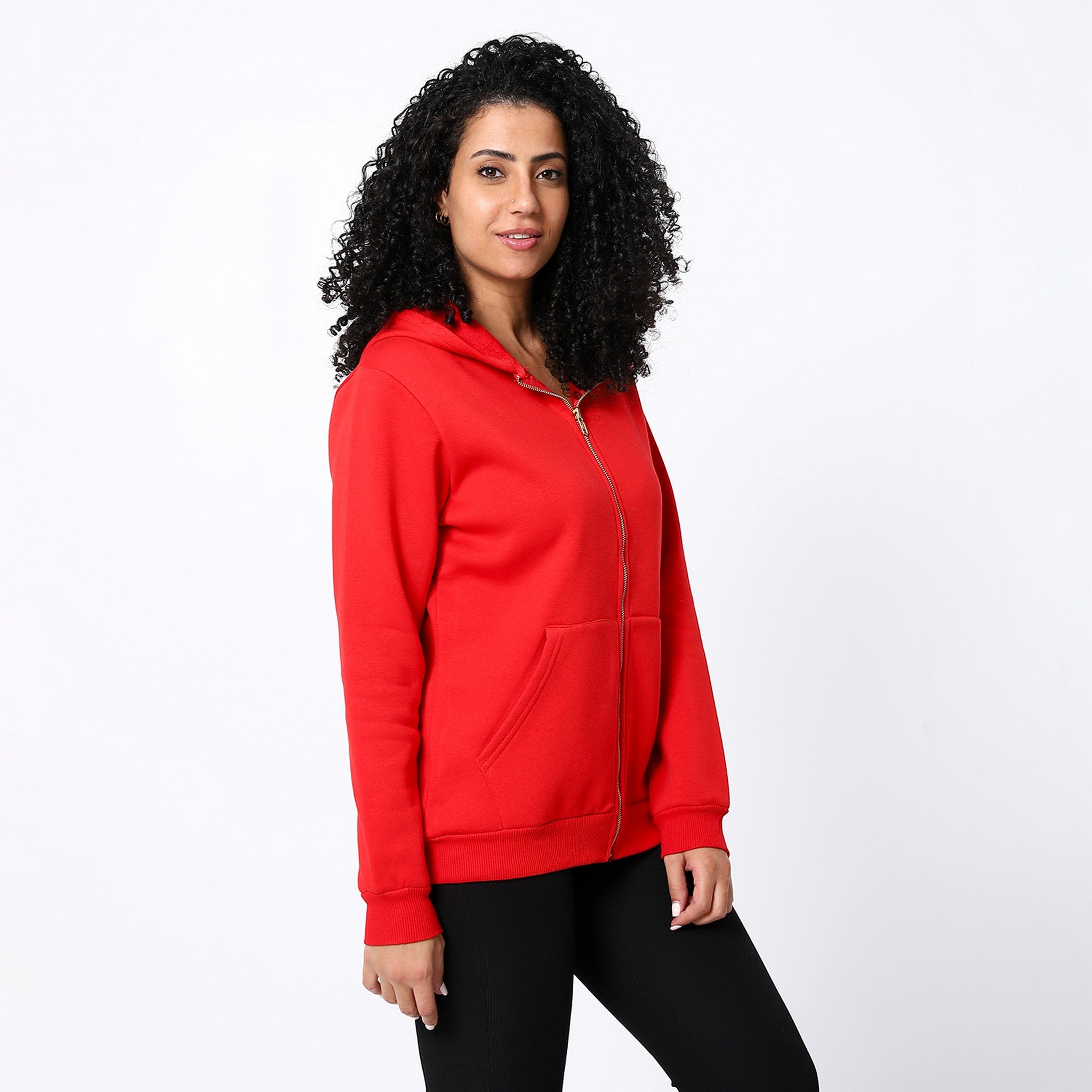 Candy Red Plain Active Sweatshirt