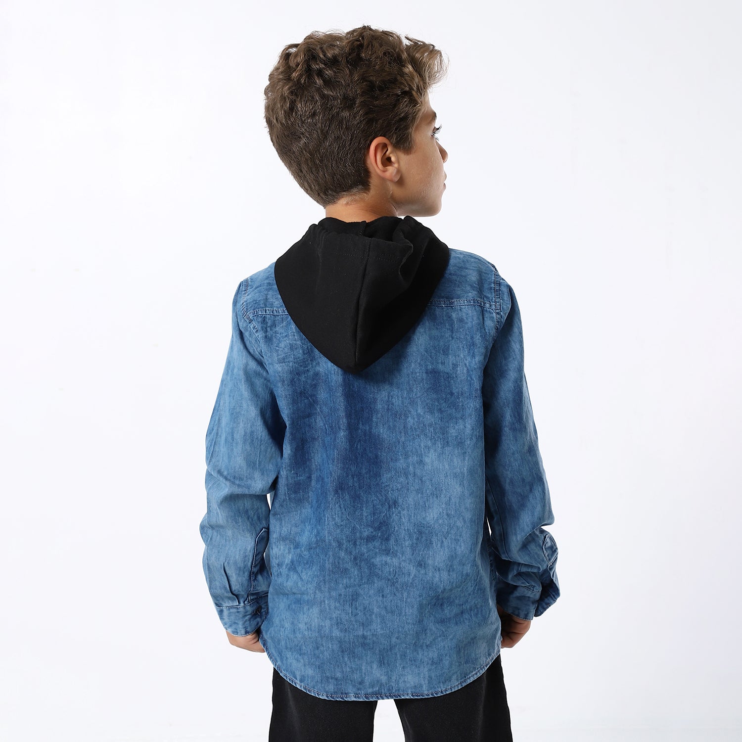 Boys Jeans Jacket With a Hoodie