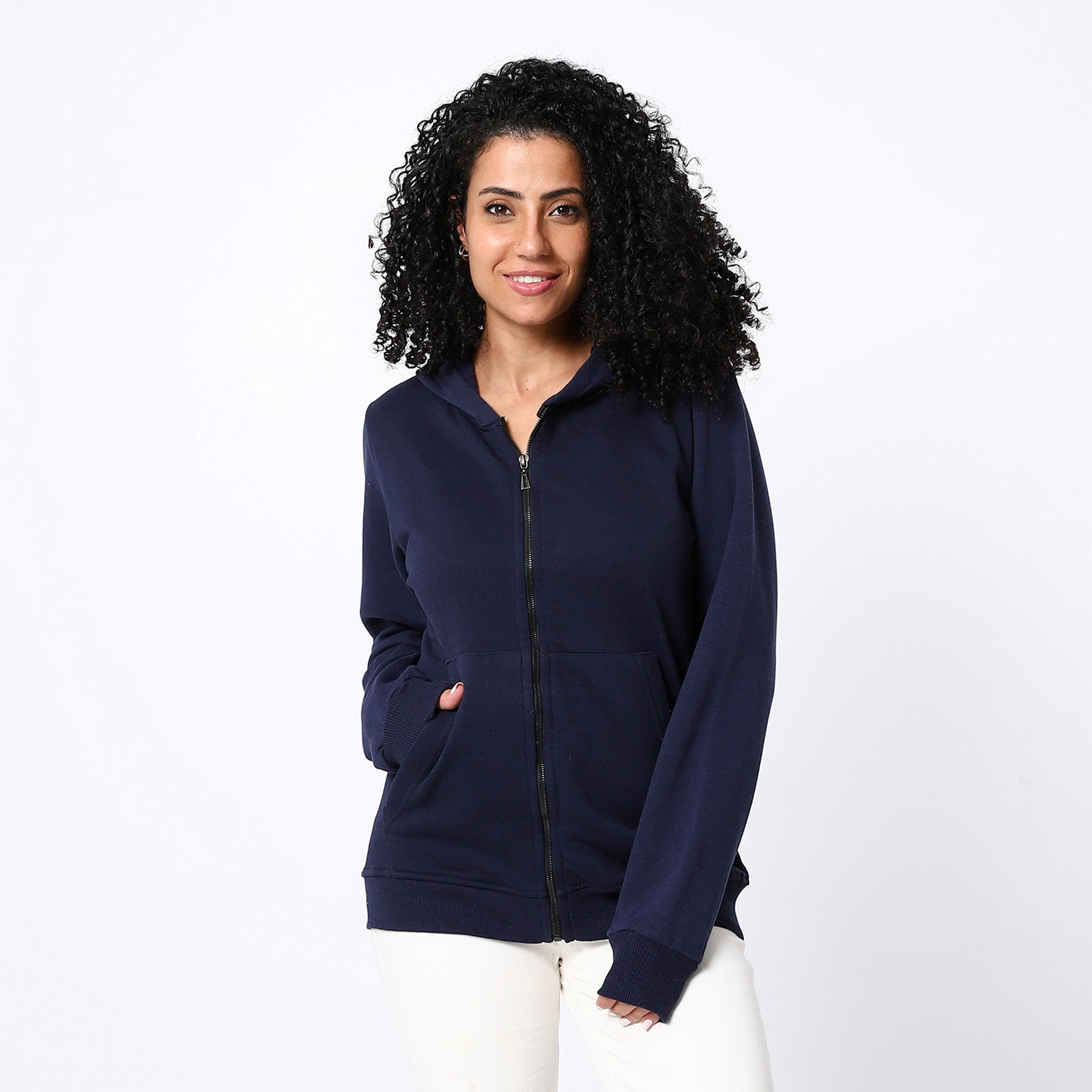 Plain Navy Blue Active Sweatshirt