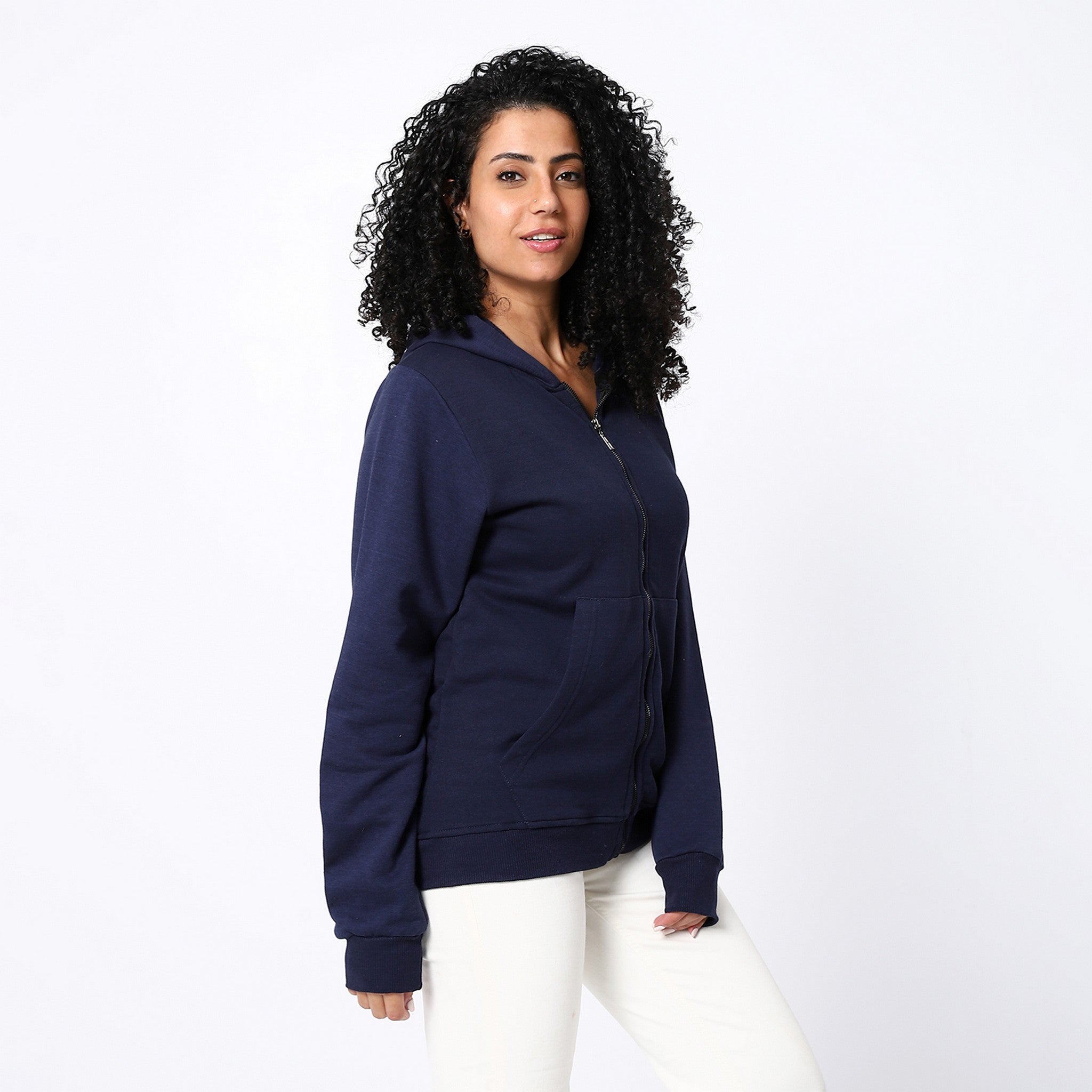 Plain Navy Blue Active Sweatshirt