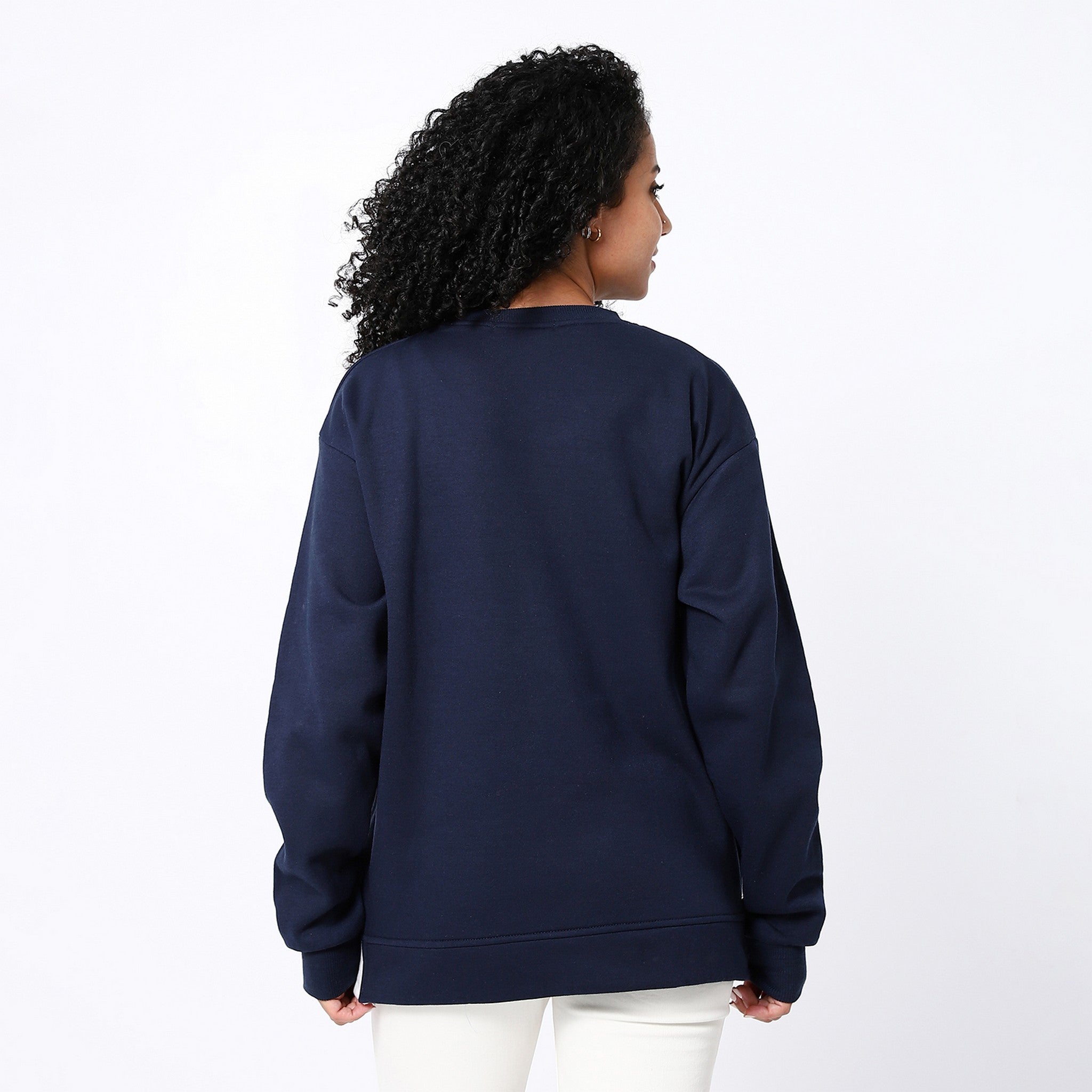 Printed Comfy Navy Blue Sweatshirt