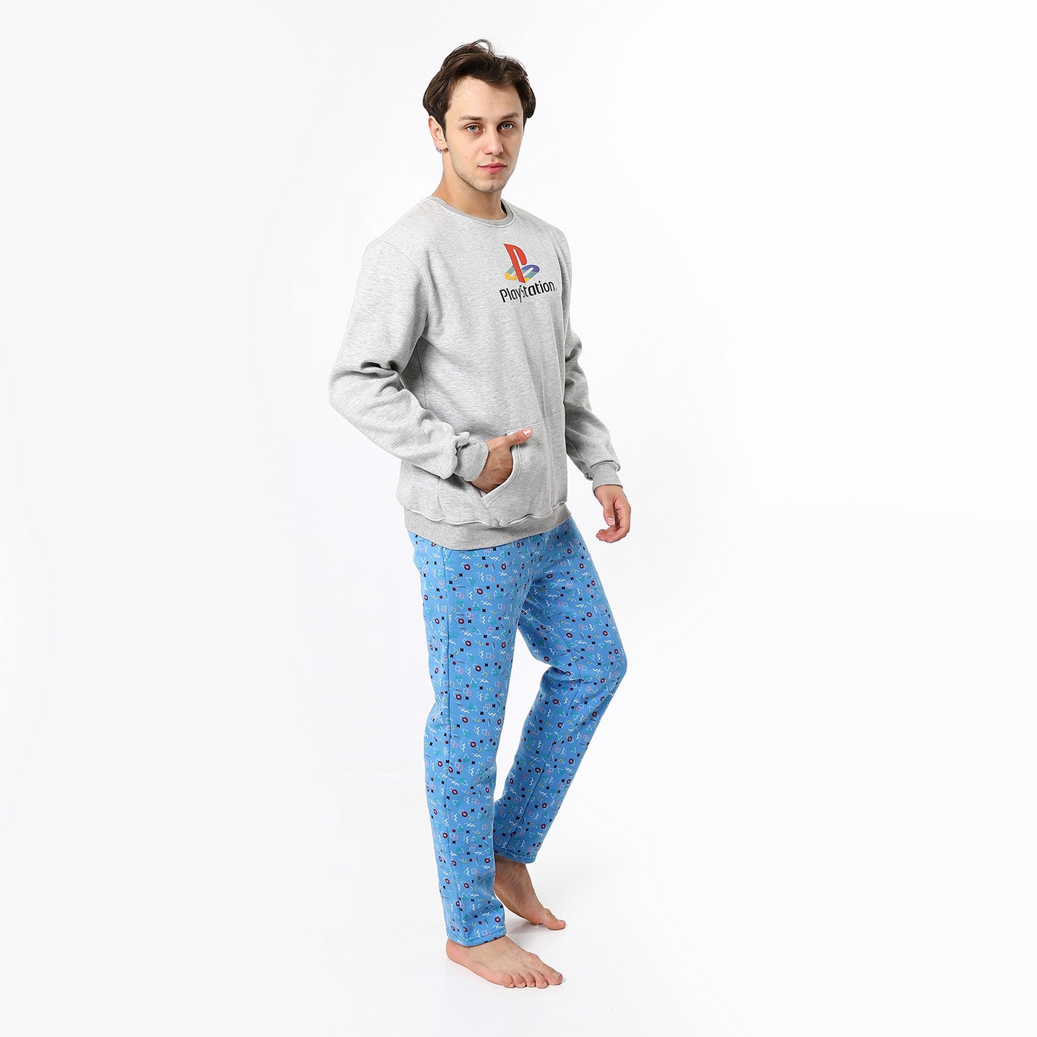 Playstation Print Grey Top and Pants Pajama