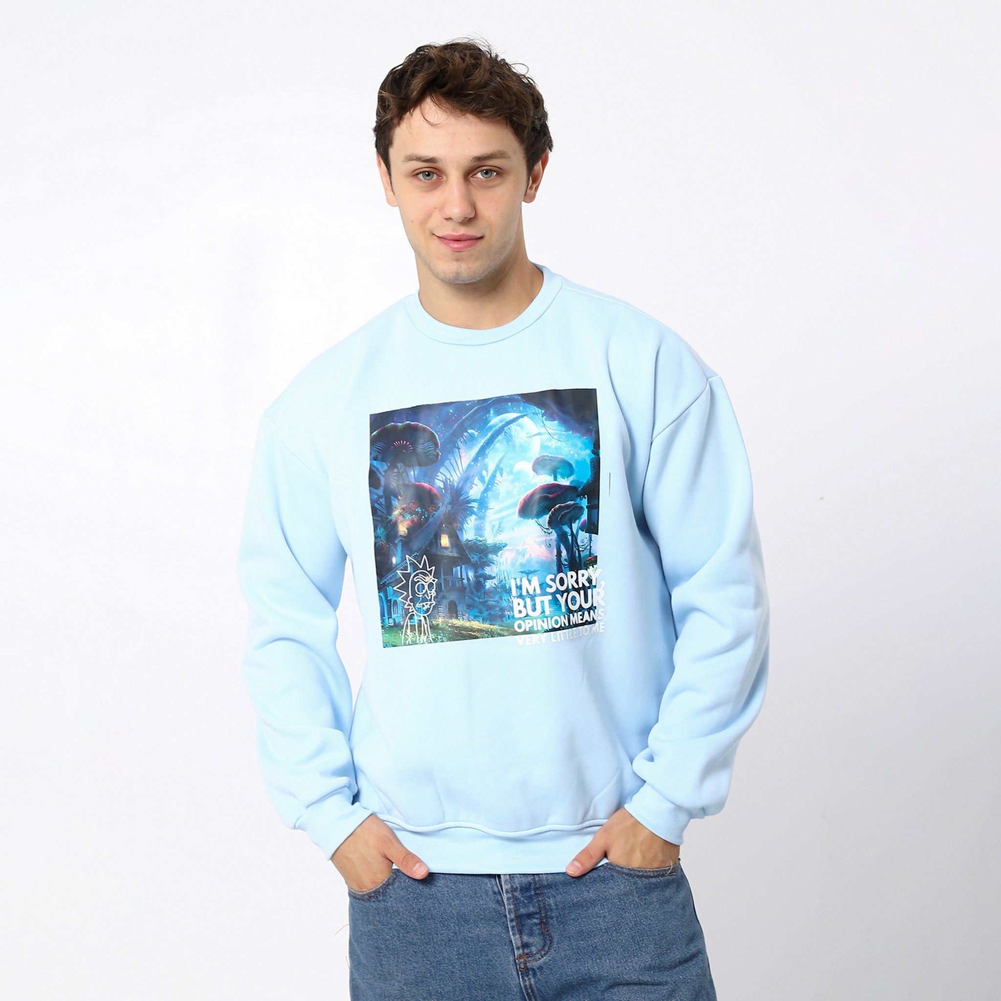 Rick and Morty Sky Blue Sweatshirt