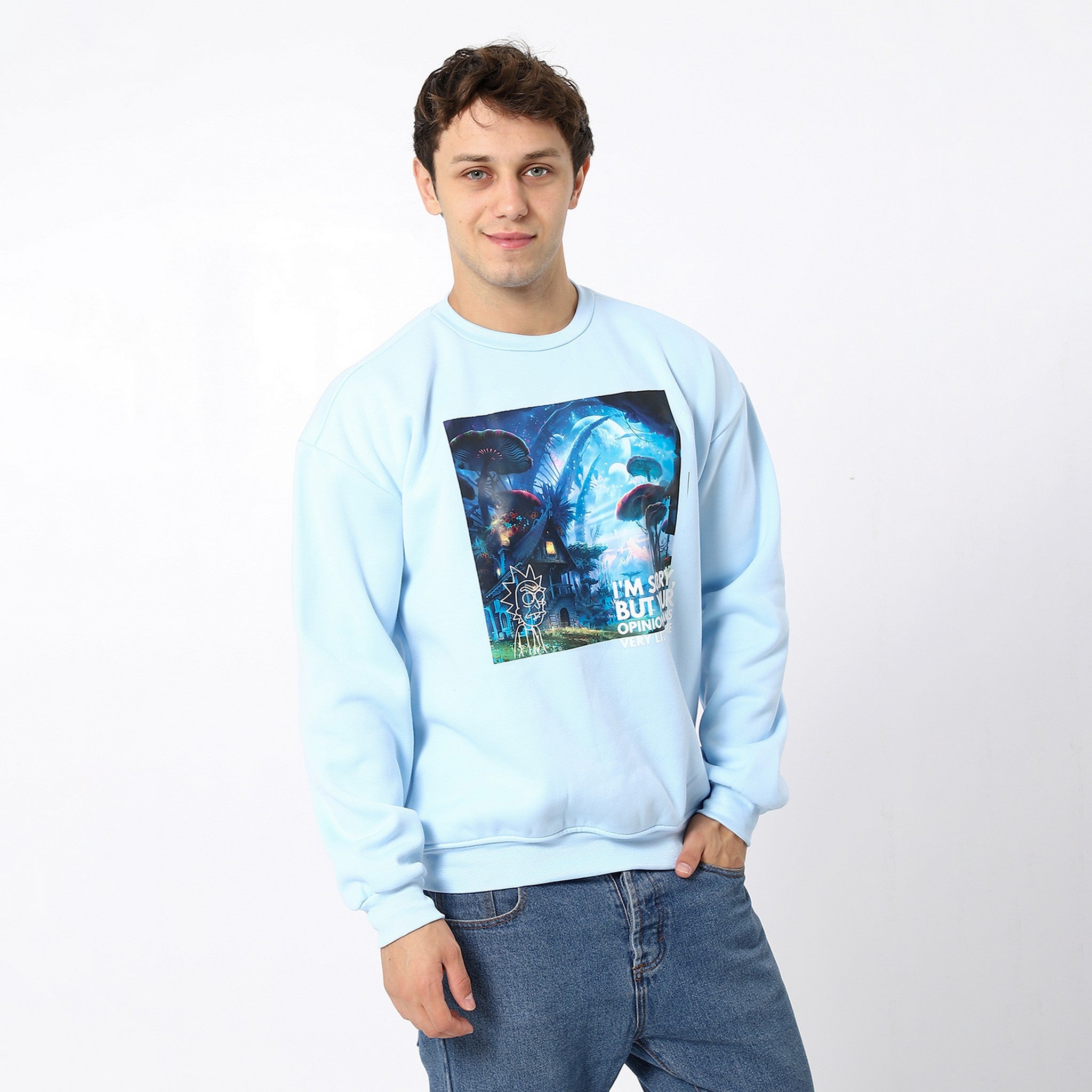 Rick and Morty Sky Blue Sweatshirt