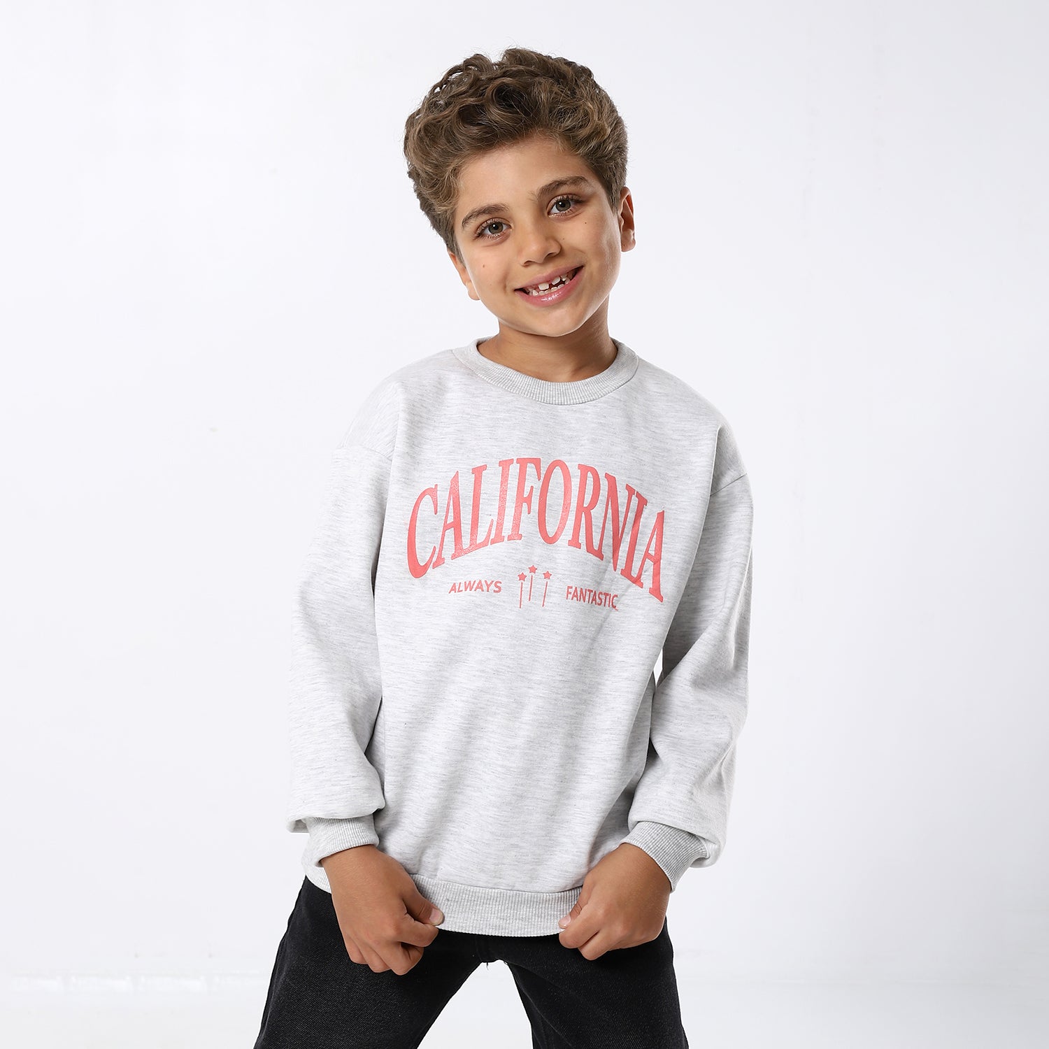 California Print White Sweatshirt