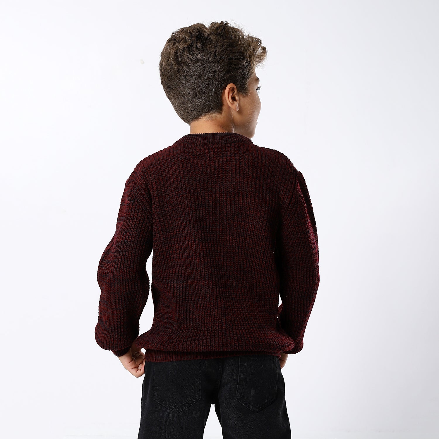 Dark Red Plain Pullover