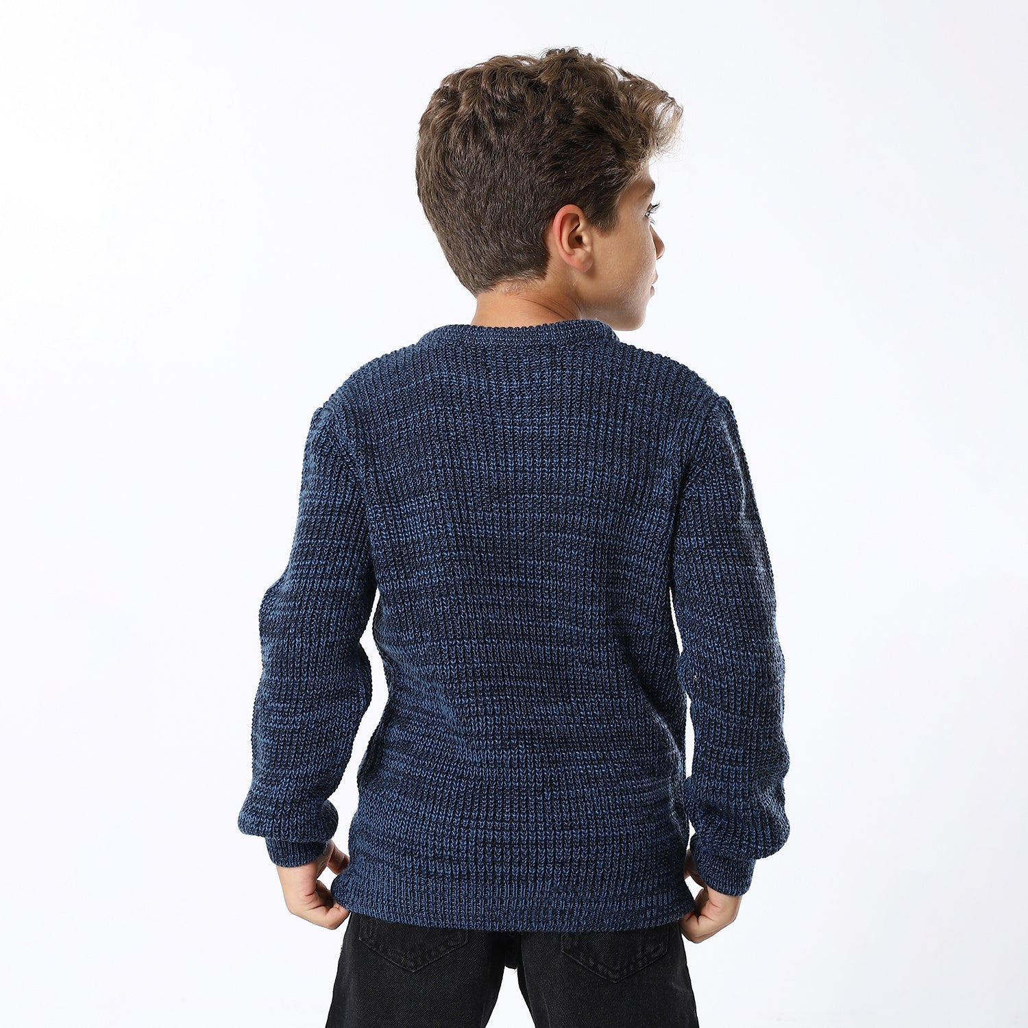 Navy Plain Boys Pullover