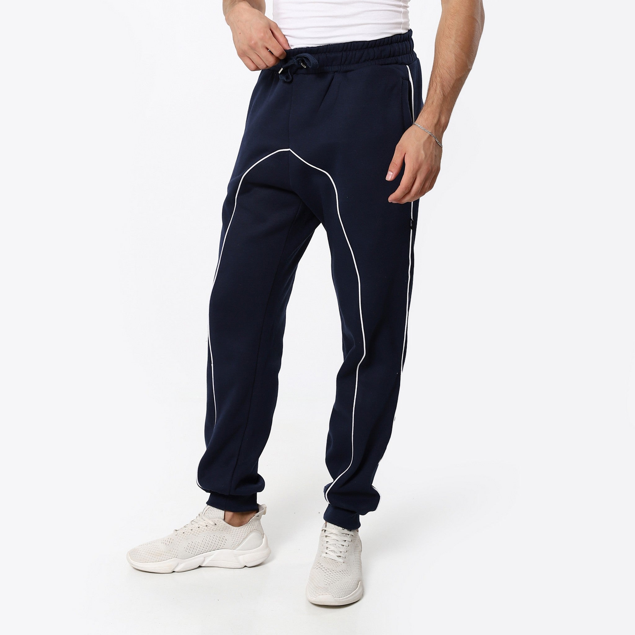 Navy Blue With Touch Of White Comfy Joggers