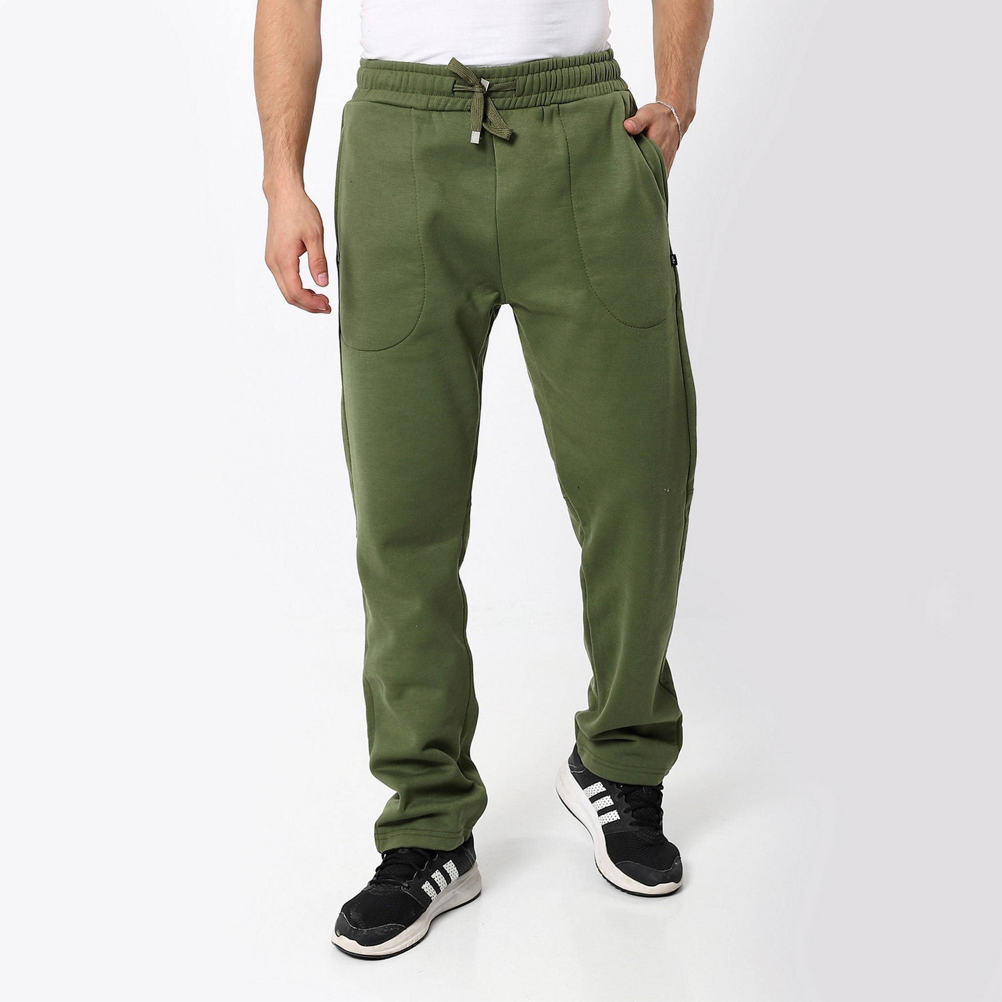 Casual Army Green Comfy Active Pants