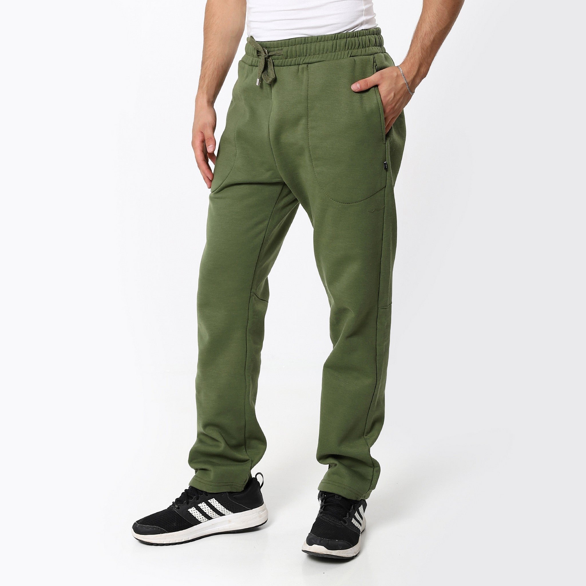 Casual Army Green Comfy Active Pants