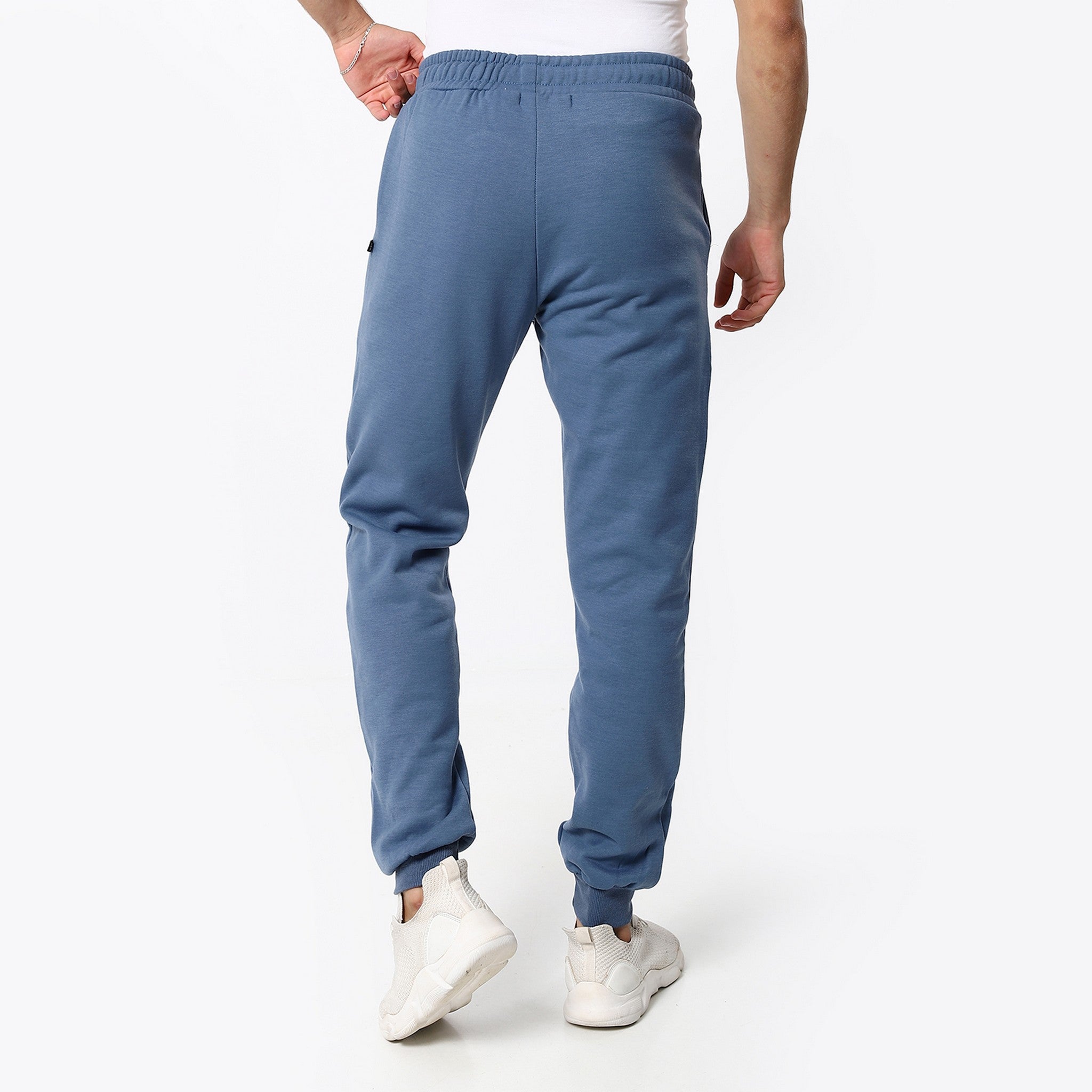 Plain Steel Blue Comfy Active Joggers