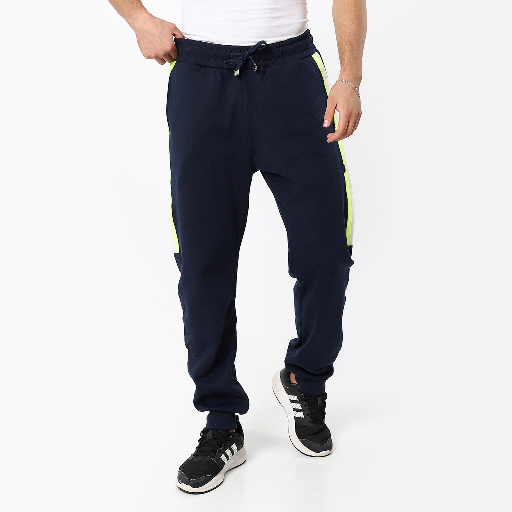 Active Navy Bkue Joggers With Touch Of White & Lime