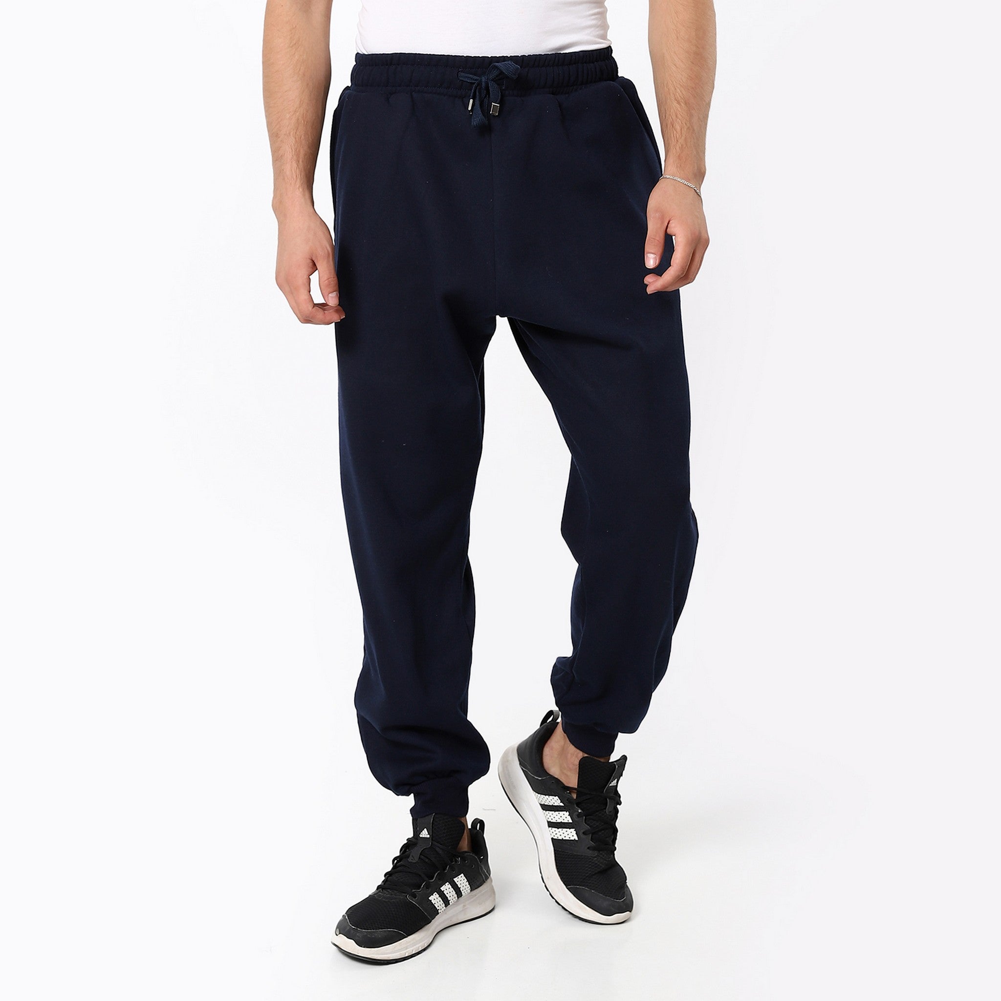 Navy Blue Plain Active Trackpants