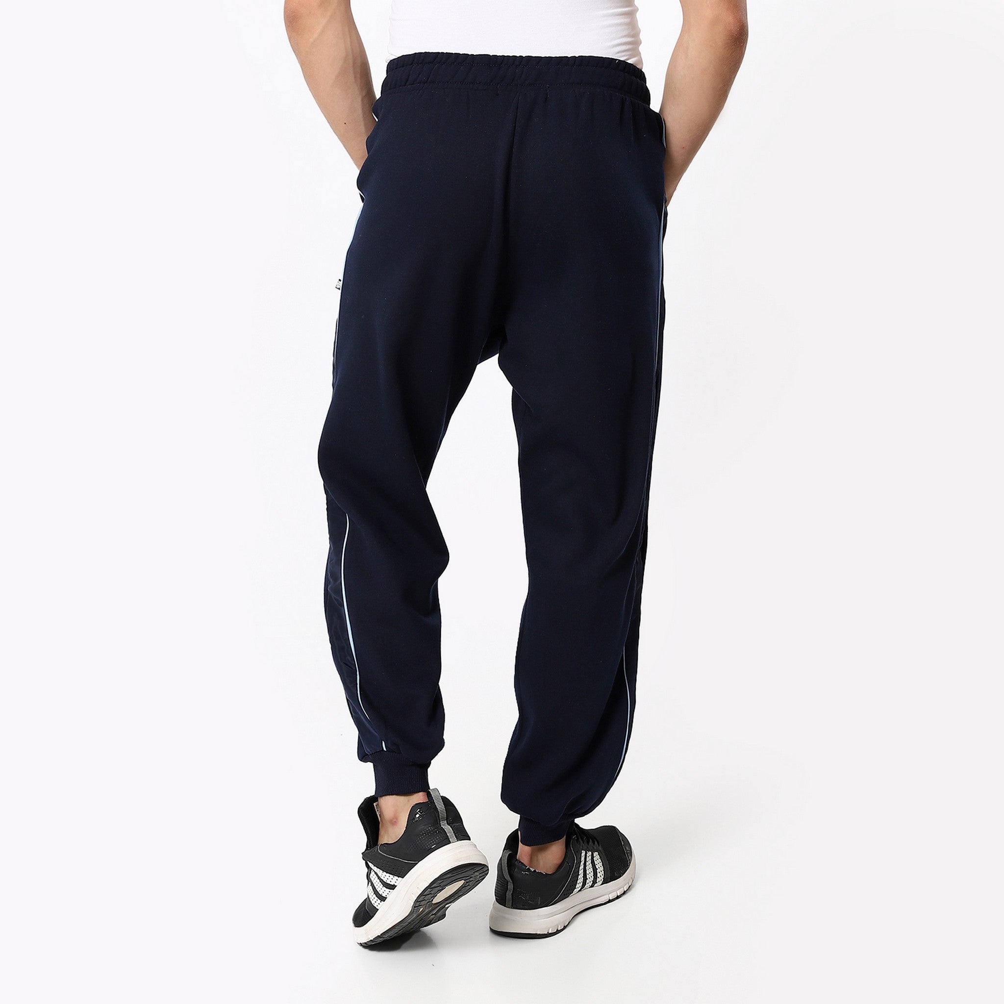 Navy Blue Plain Active Trackpants