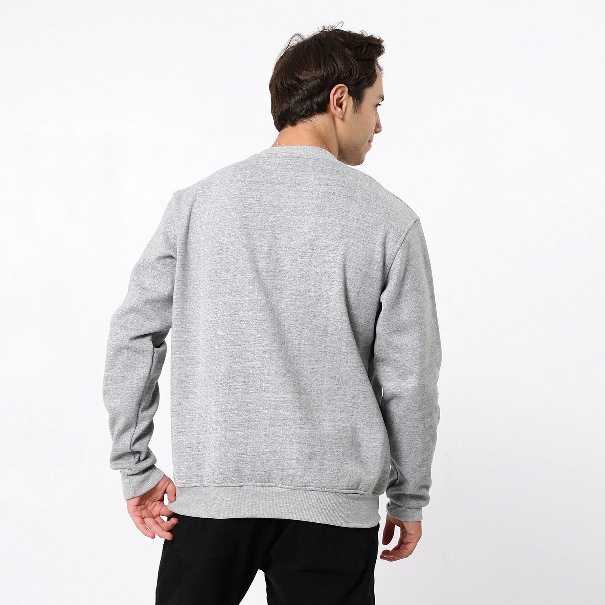 Heather Coin Grey Printed Sweatshirt