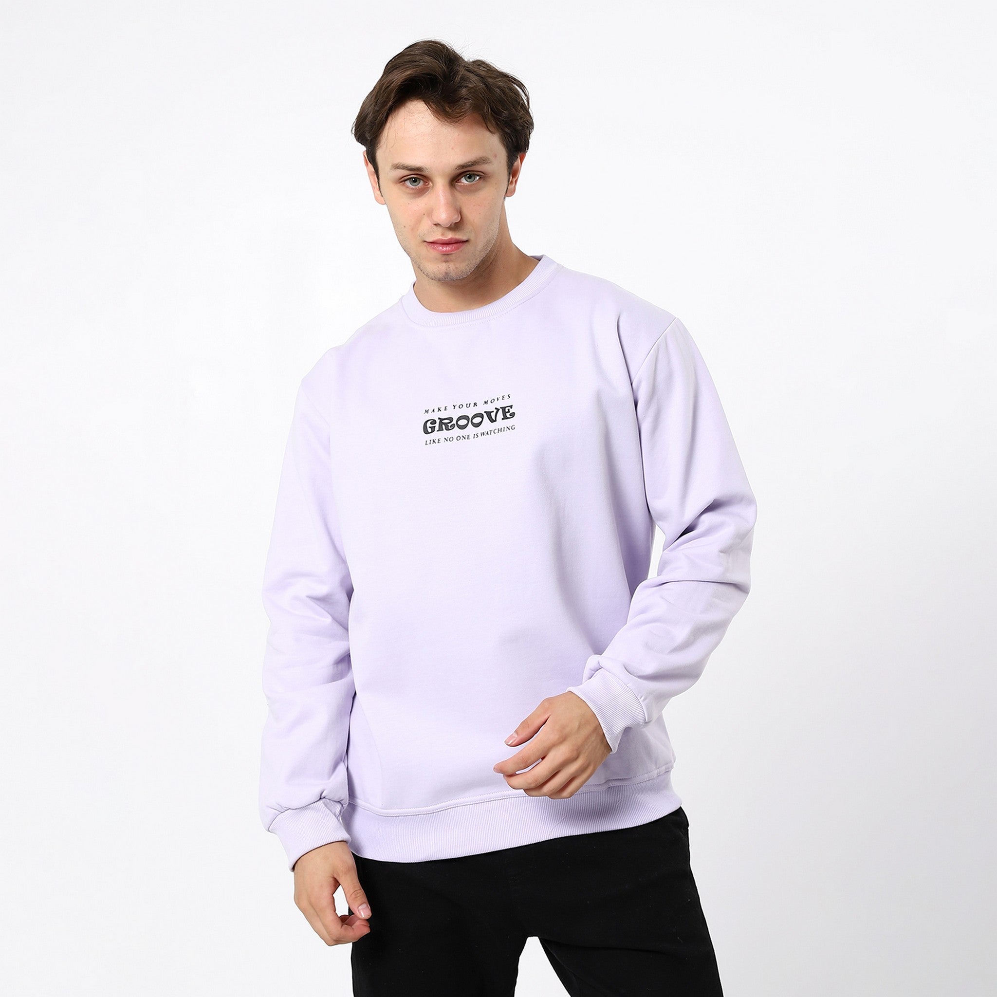 Printed Comfy Lilac Sweatshirt