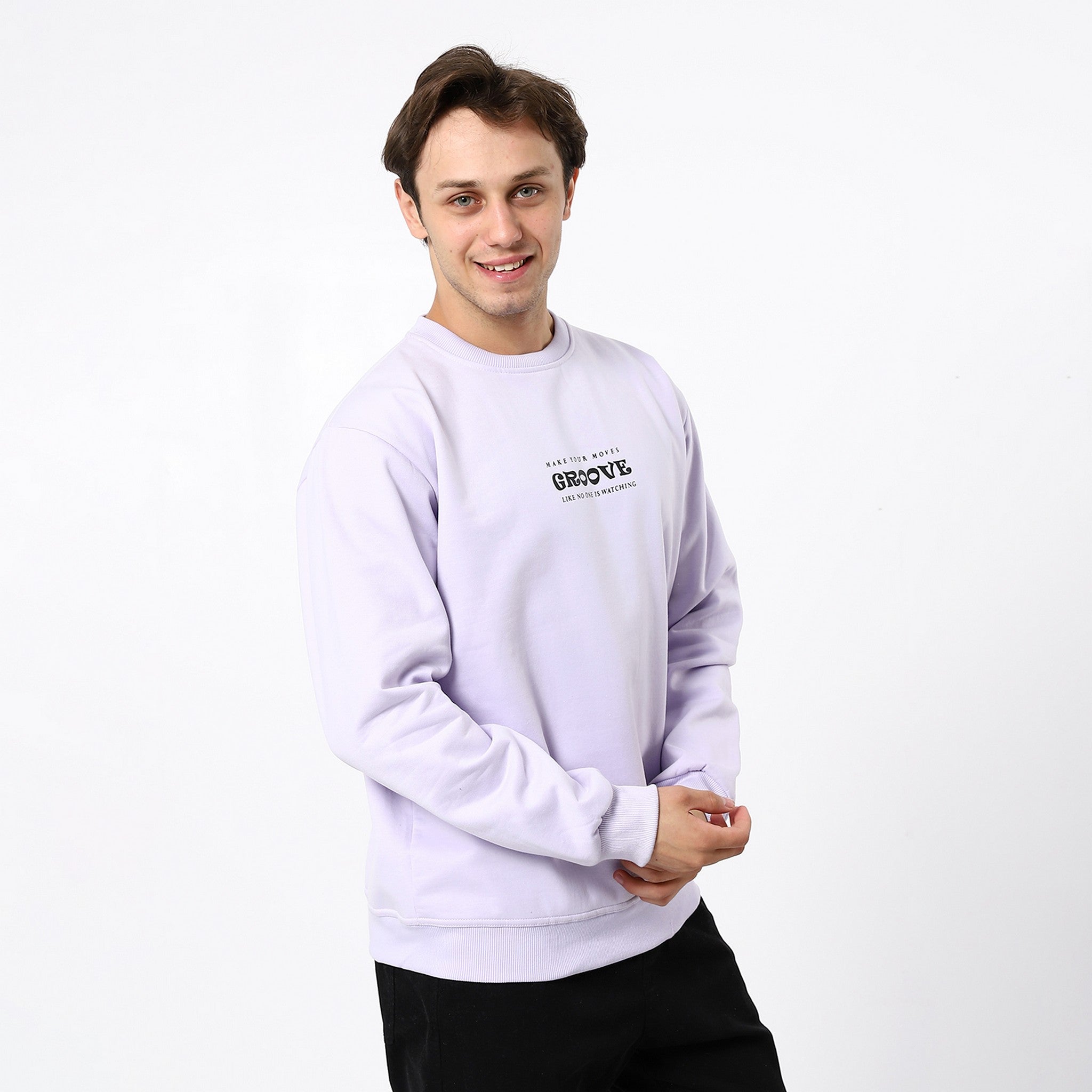 Printed Comfy Lilac Sweatshirt