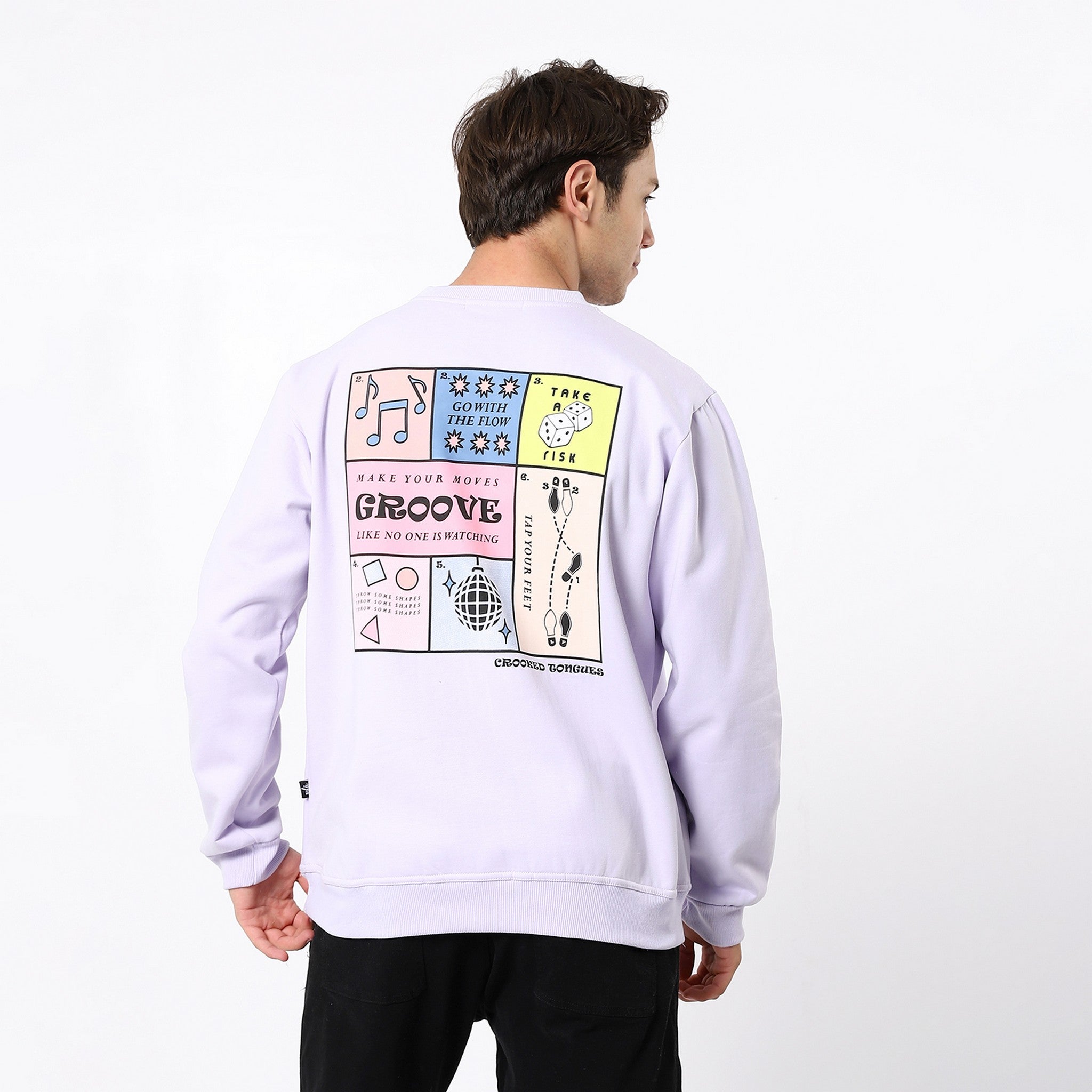 Printed Comfy Lilac Sweatshirt