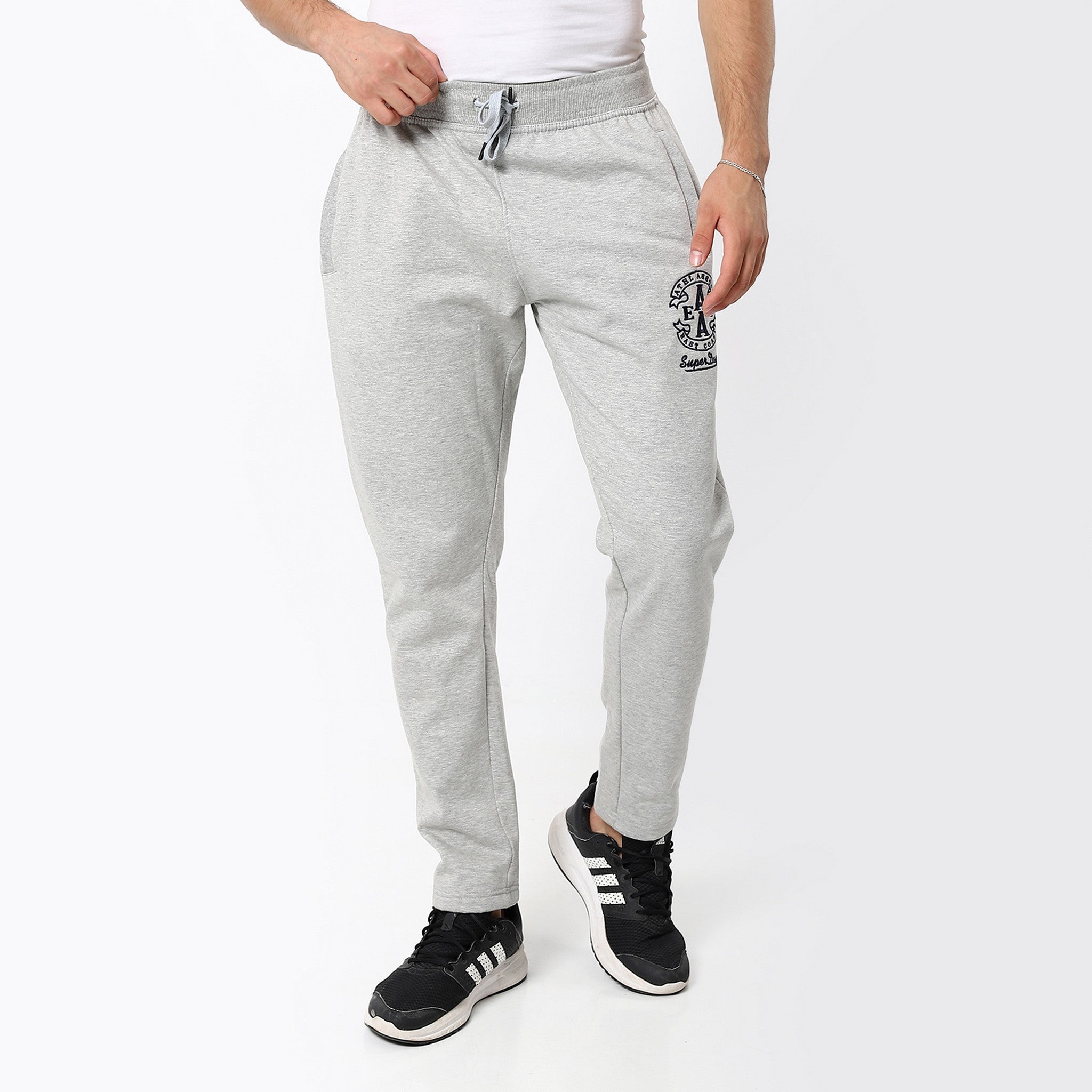 Cloud Grey Elastic Trendy Sweatpants