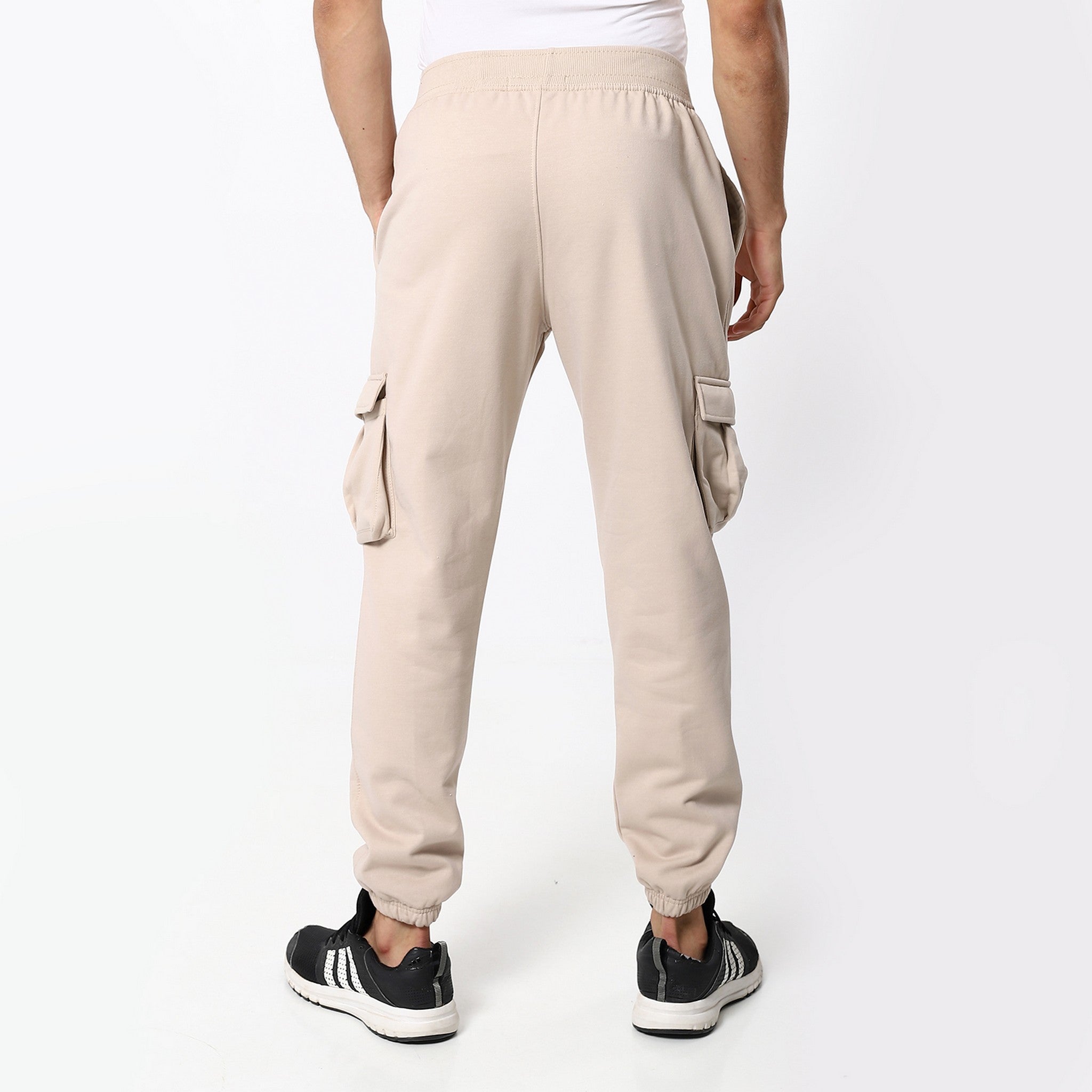 Elastic Vanilla Plain Cargo Pants