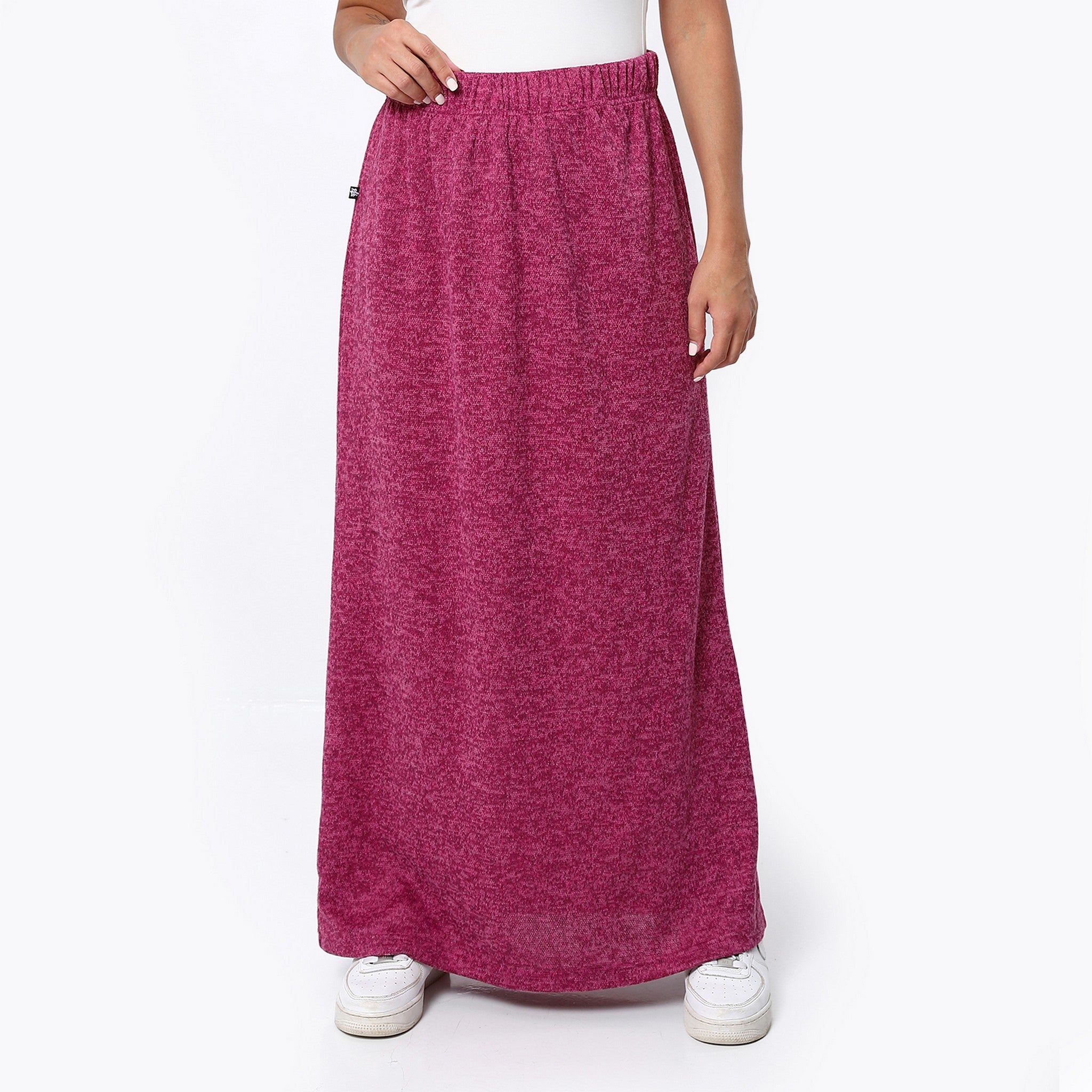 Punch Pink Heather Long Skirt