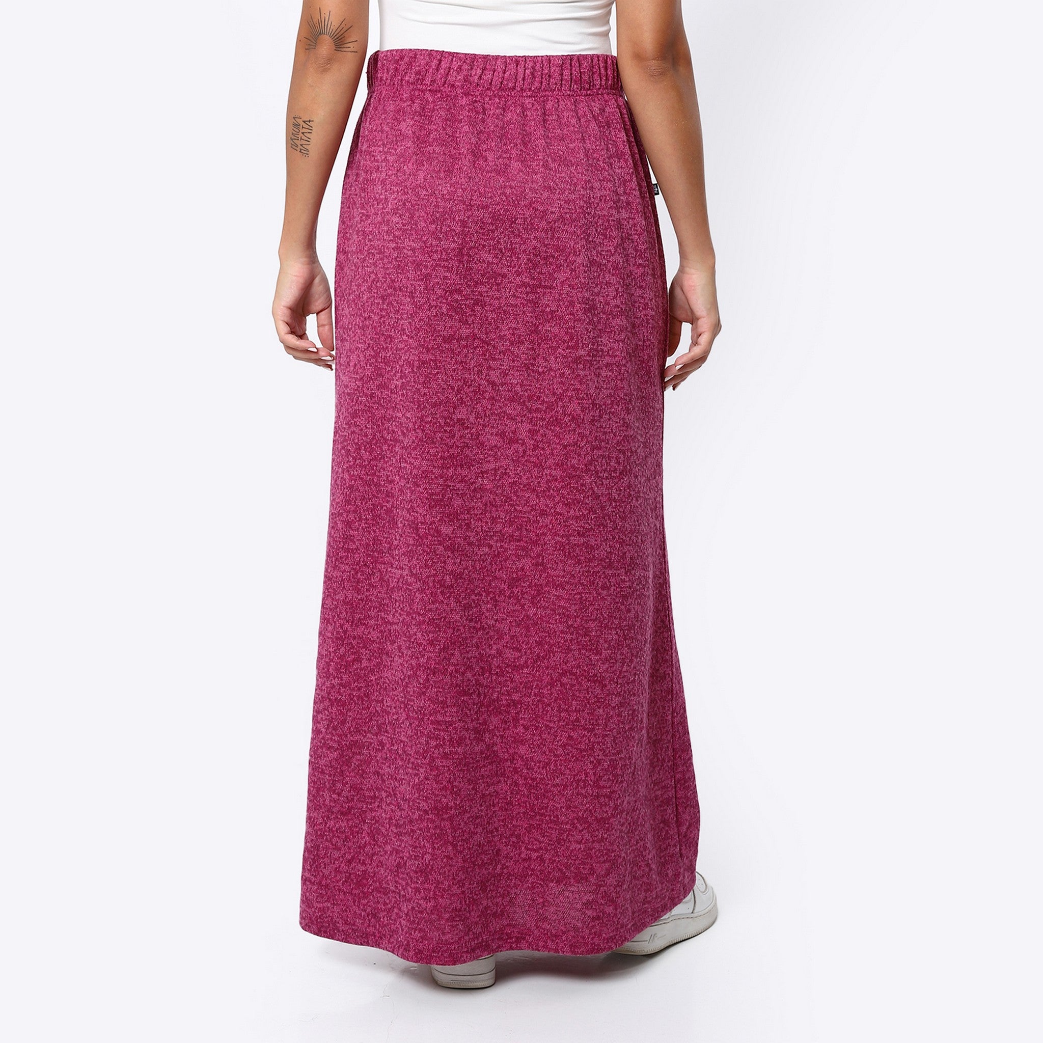 Punch Pink Heather Long Skirt