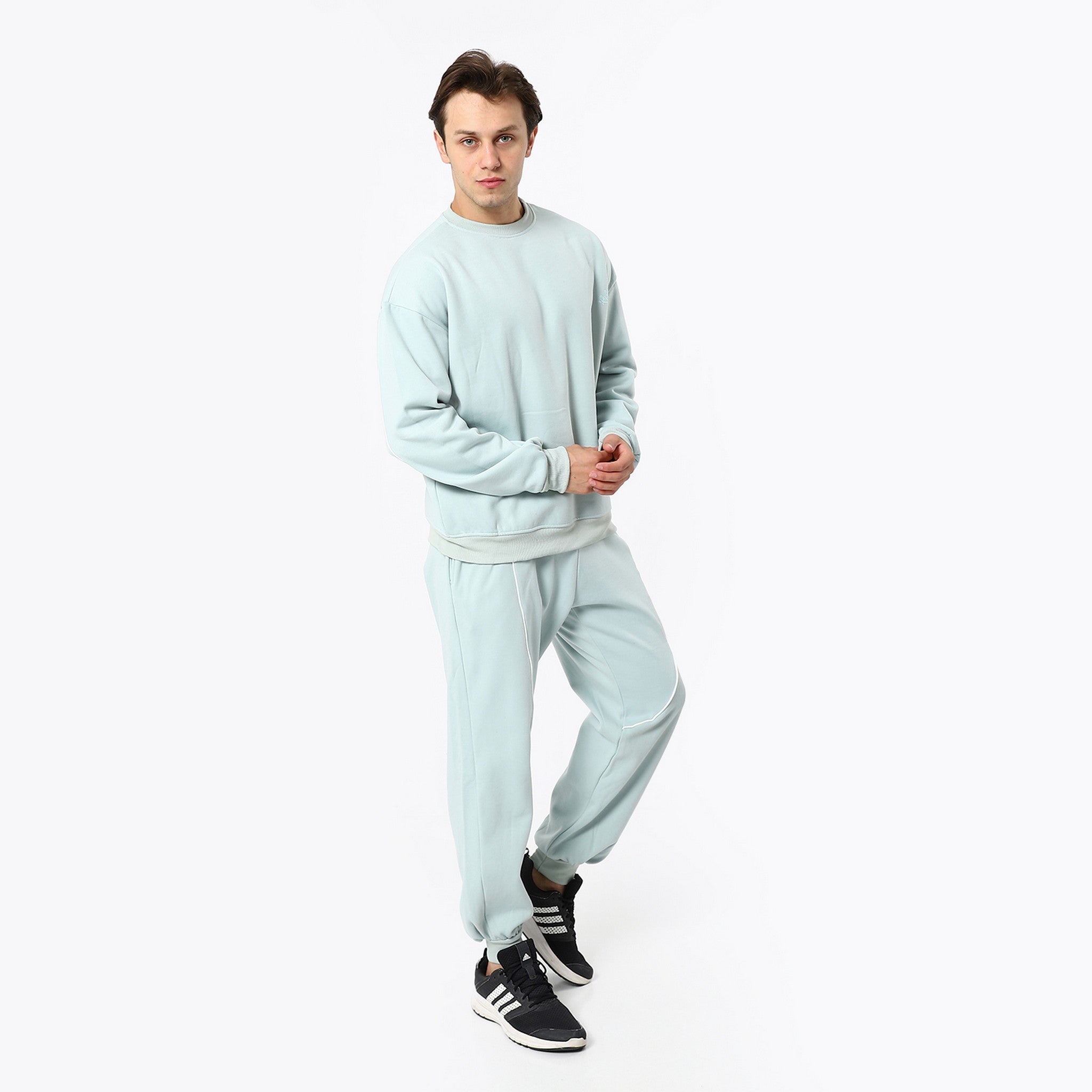 Bright Mint Plain Trendy Tracksuit Set