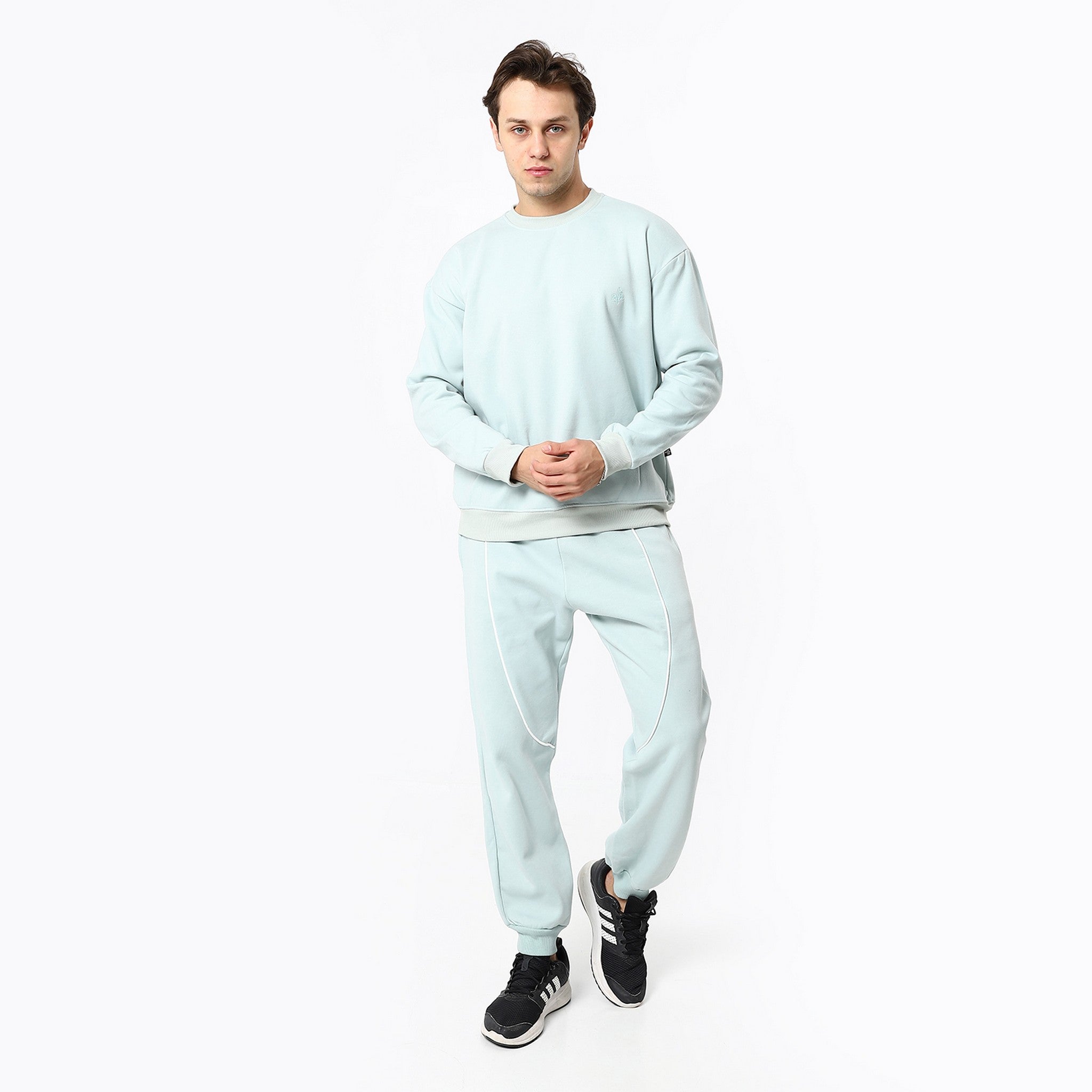 Bright Mint Plain Trendy Tracksuit Set