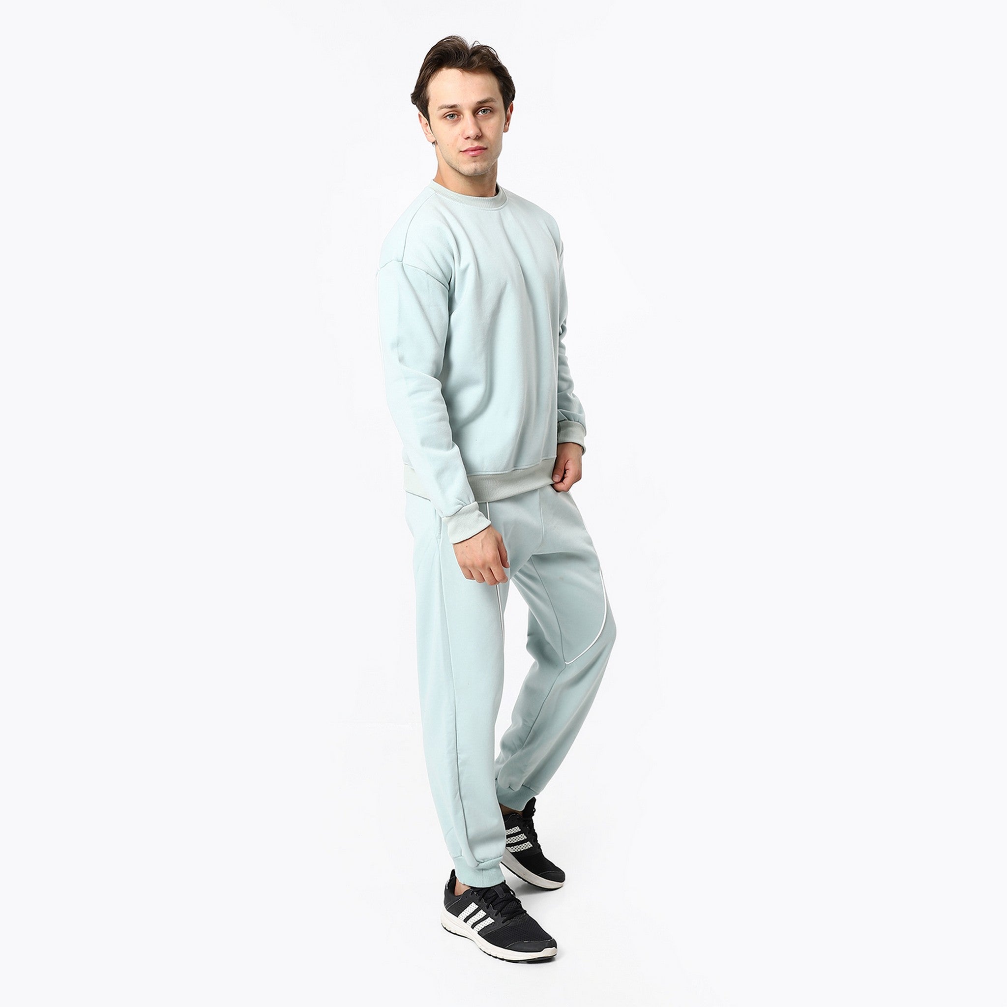 Bright Mint Plain Trendy Tracksuit Set