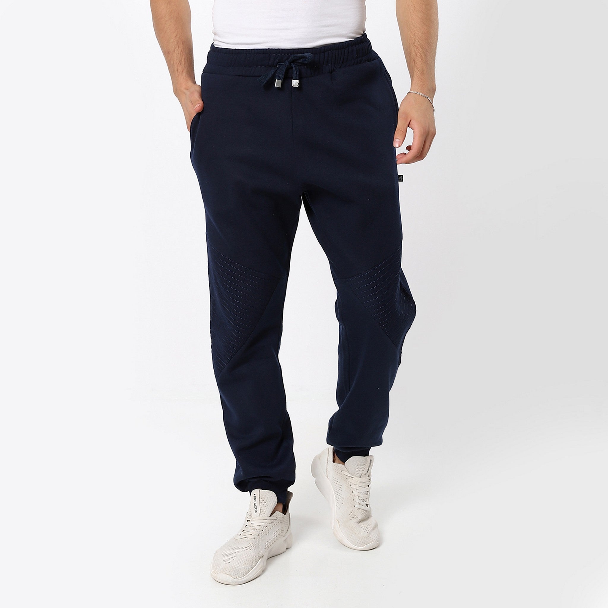 Plain Comfy Navy Blue Sweatpants