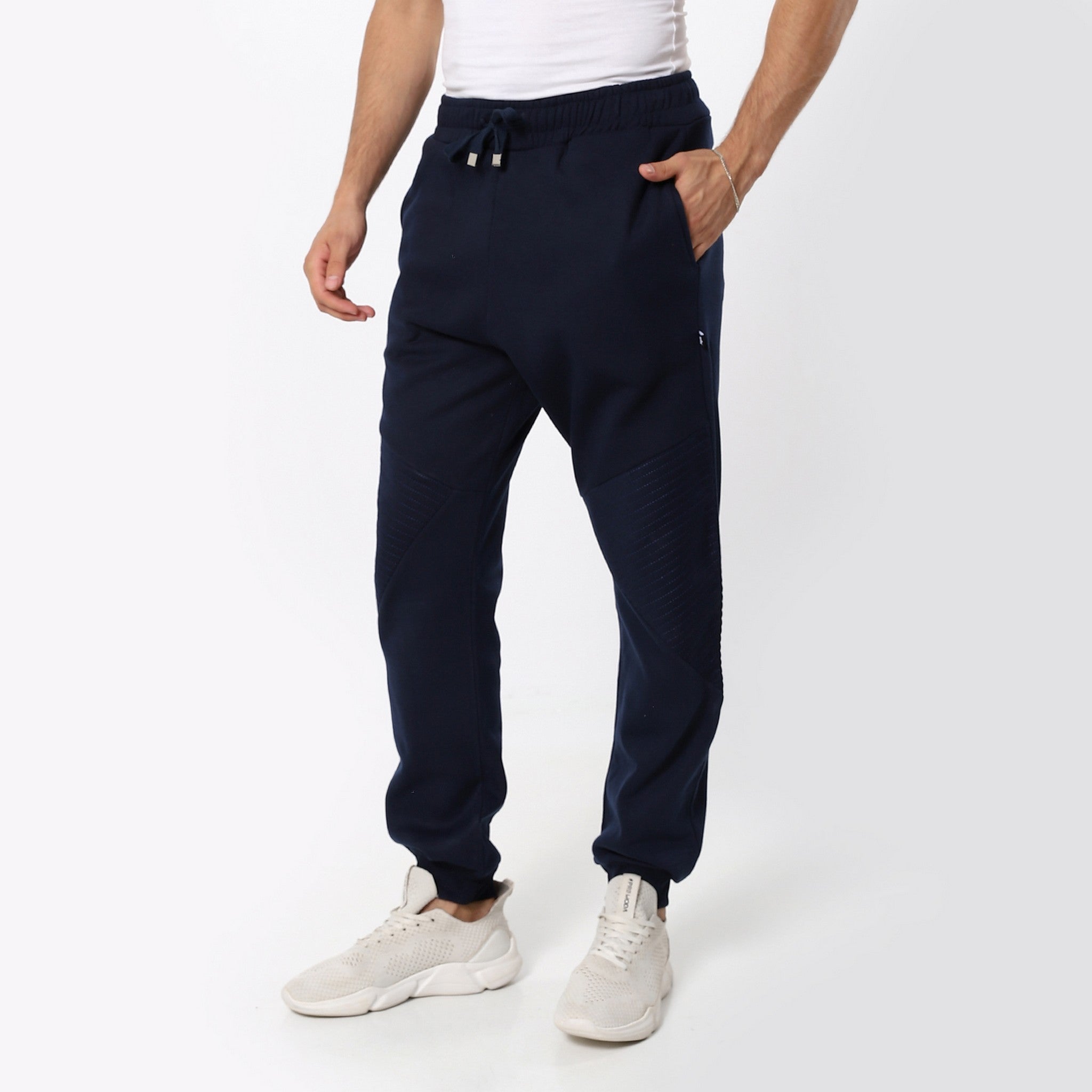 Plain Comfy Navy Blue Sweatpants