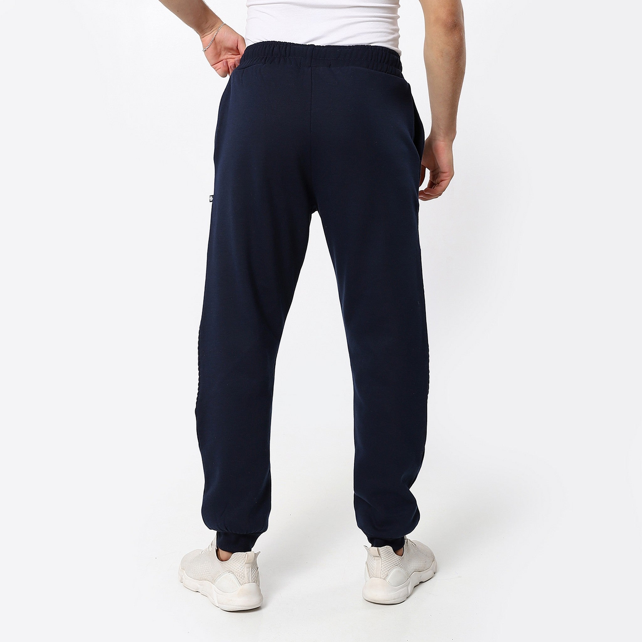 Plain Comfy Navy Blue Sweatpants