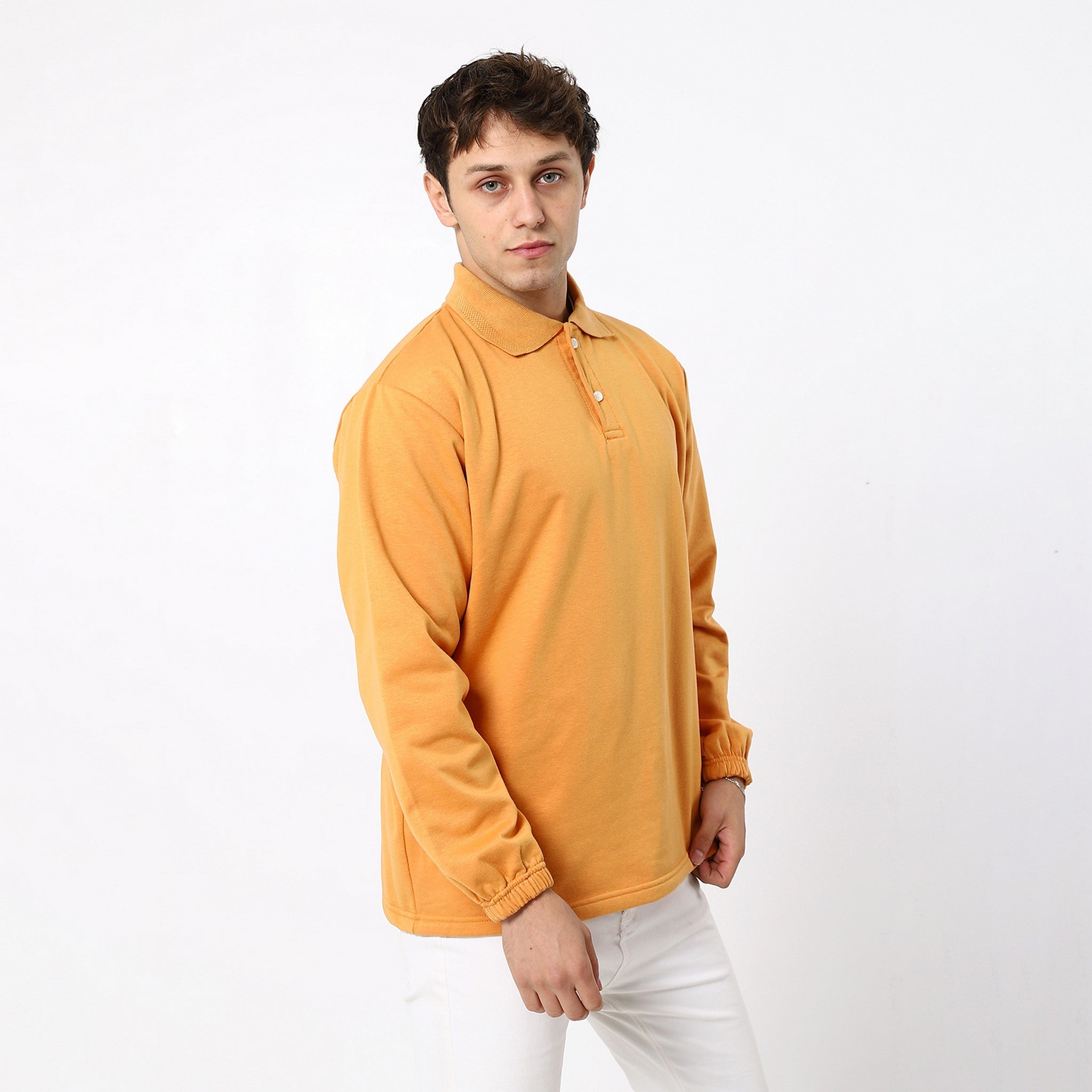 Tiger Orange With Elastic Cuffs Sweatshirt