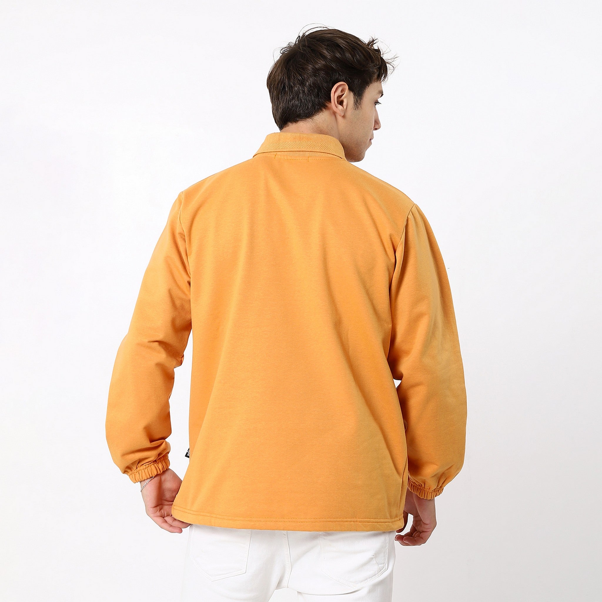 Tiger Orange With Elastic Cuffs Sweatshirt