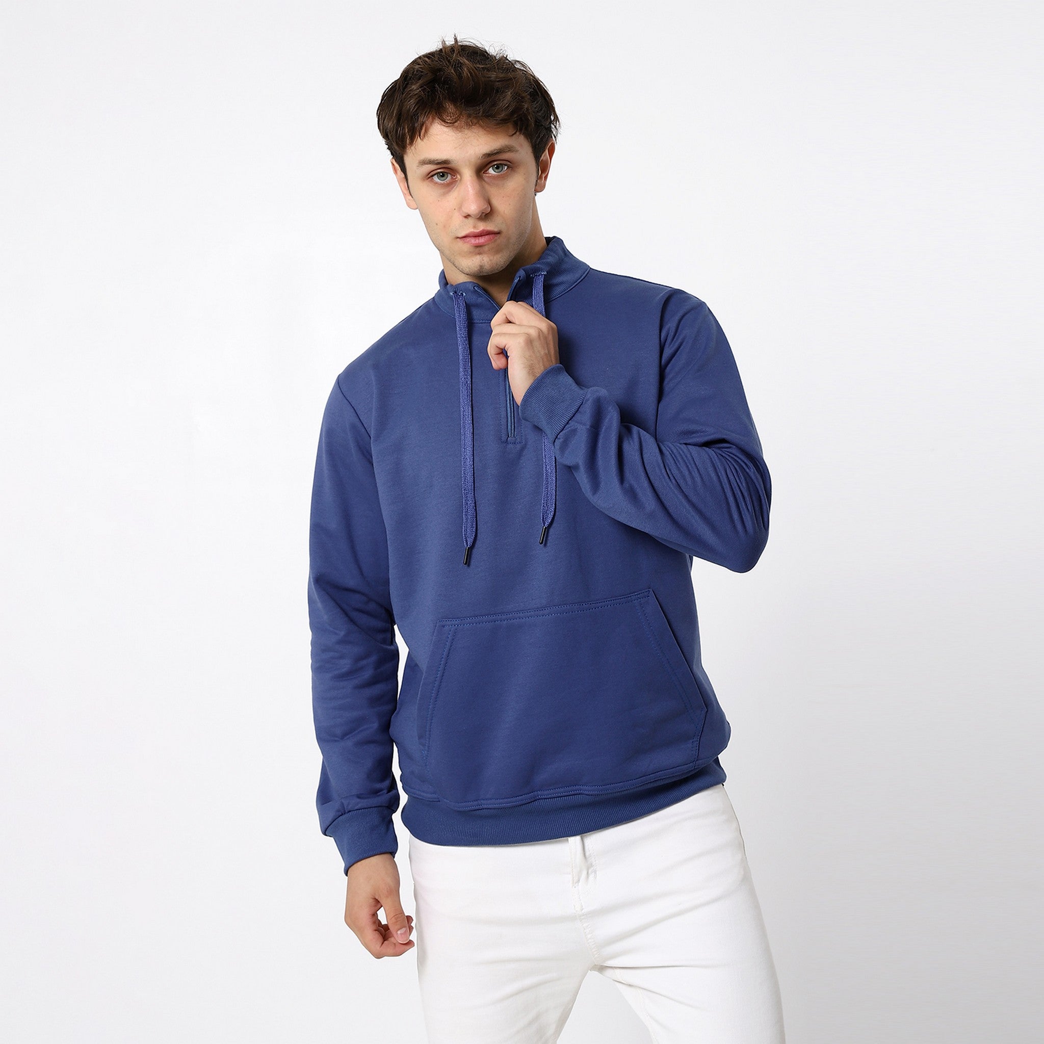 Steel Blue Plain Comfy Sweatshirt