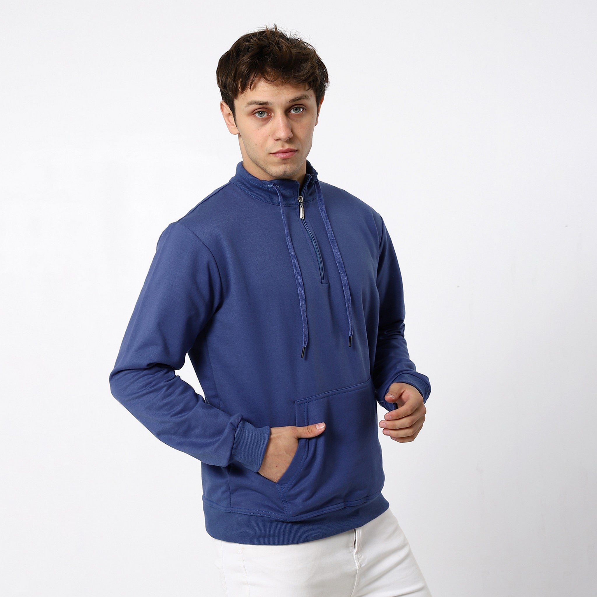 Steel Blue Plain Comfy Sweatshirt