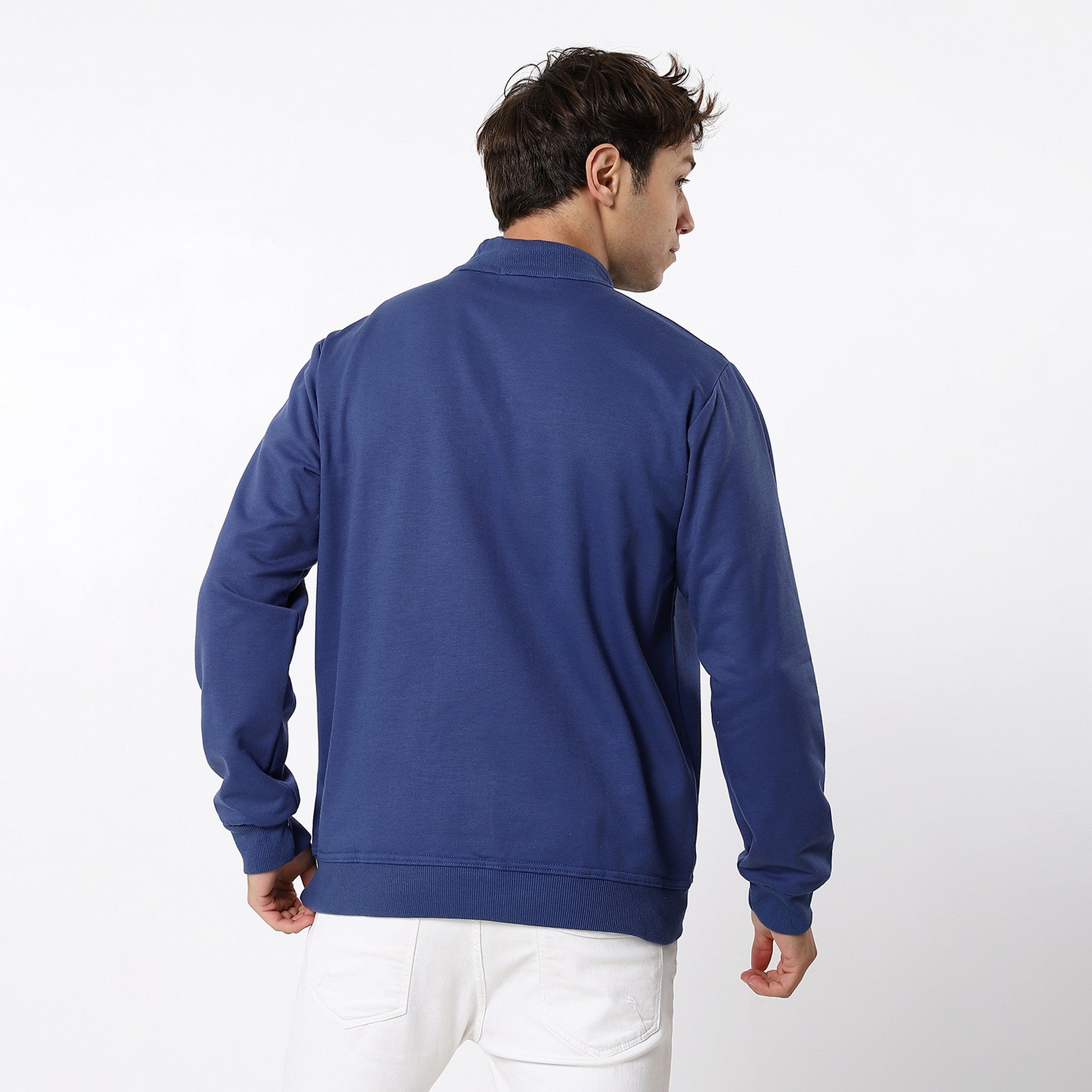 Steel Blue Plain Comfy Sweatshirt