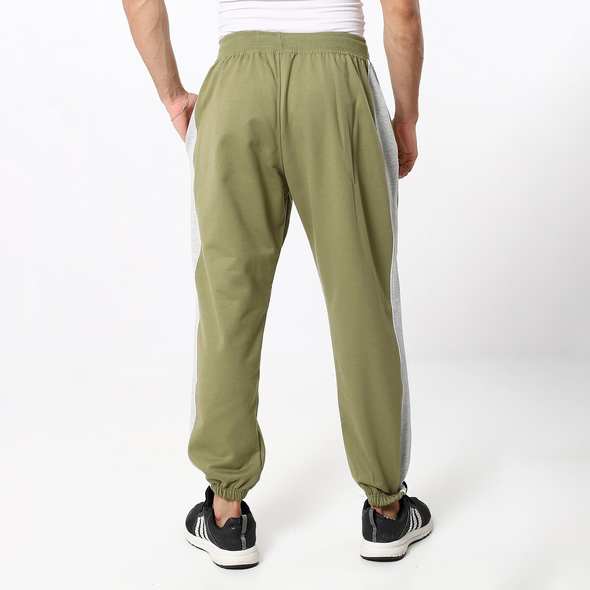 Plain Army Green With Touch Of Grey Sweatpants