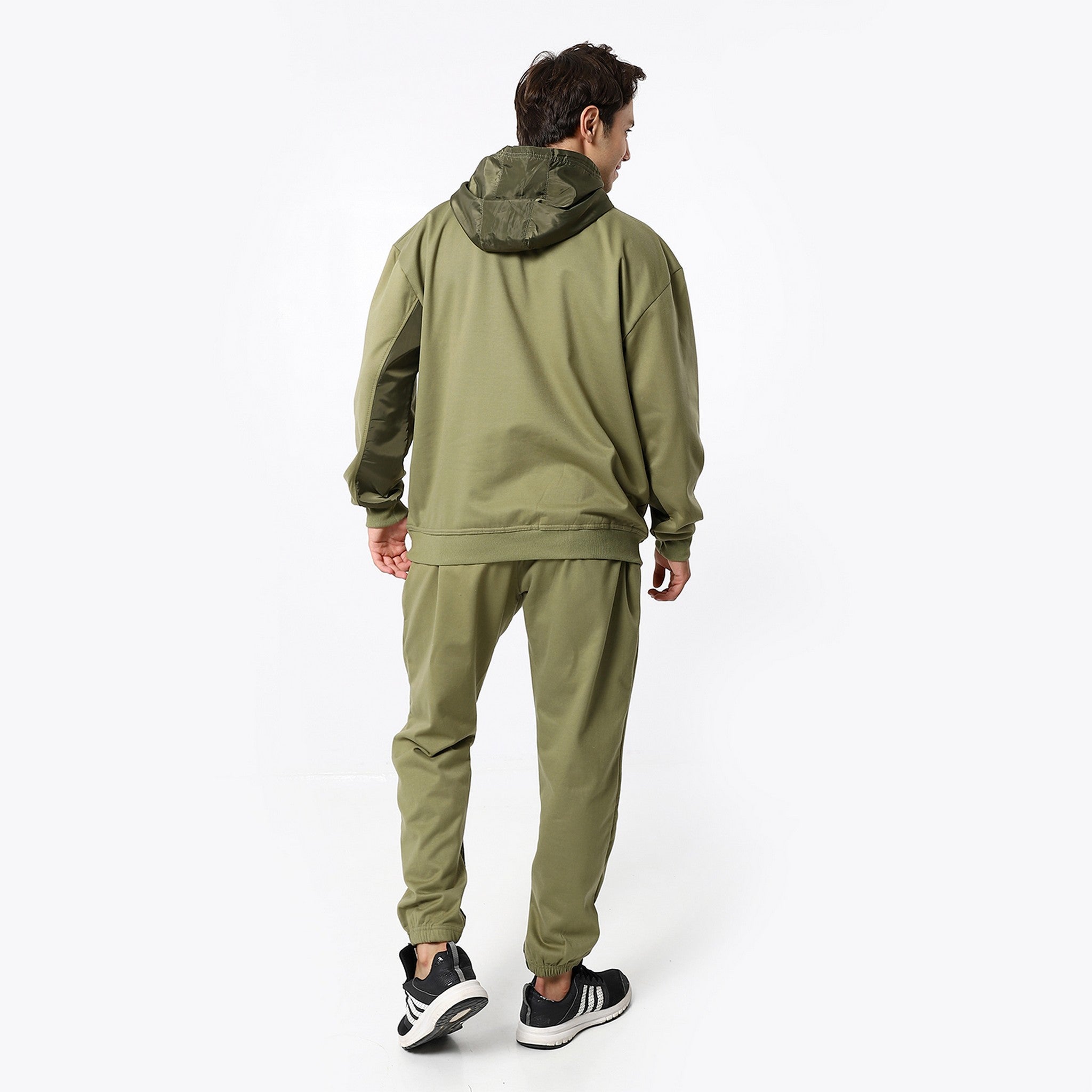 Trendy With Waterproof Pocket Army Green Hoodie and Pants