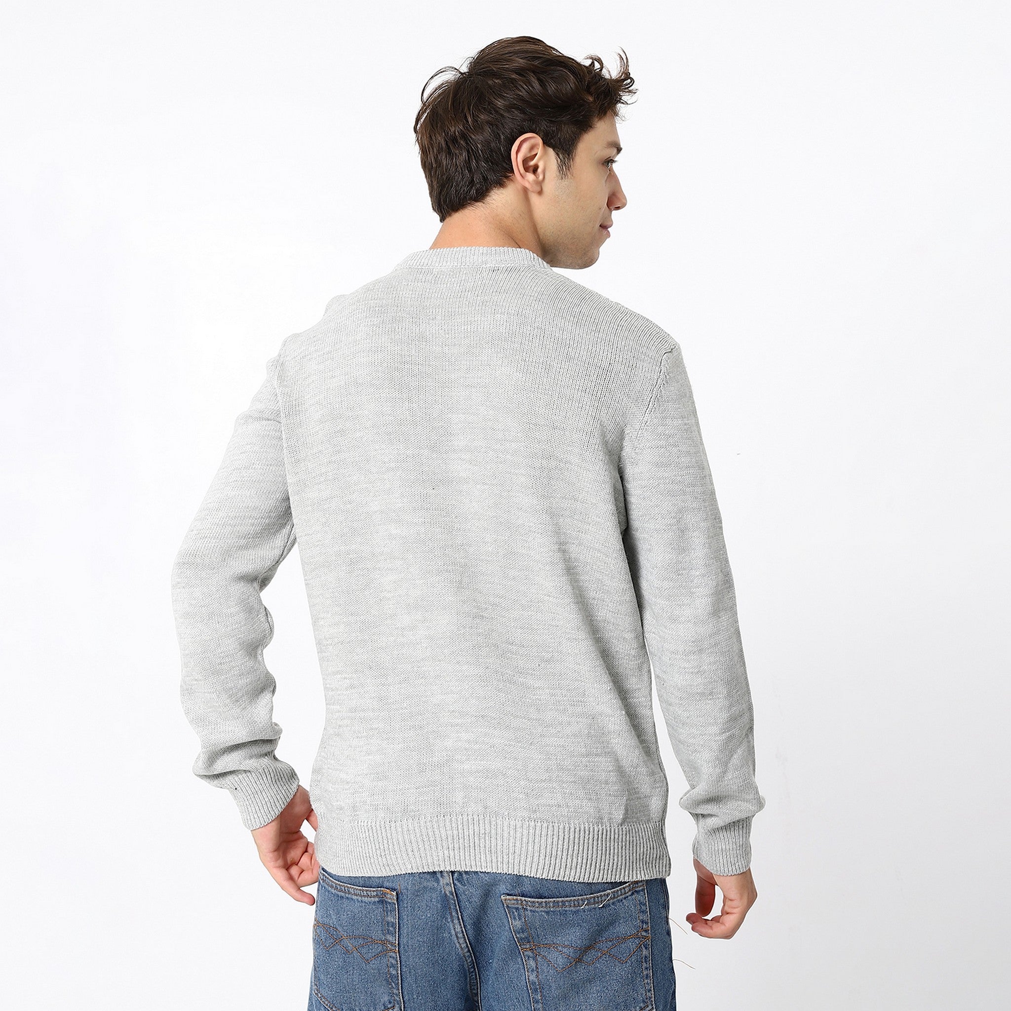 Crew Knitted Cloud Grey Pullover