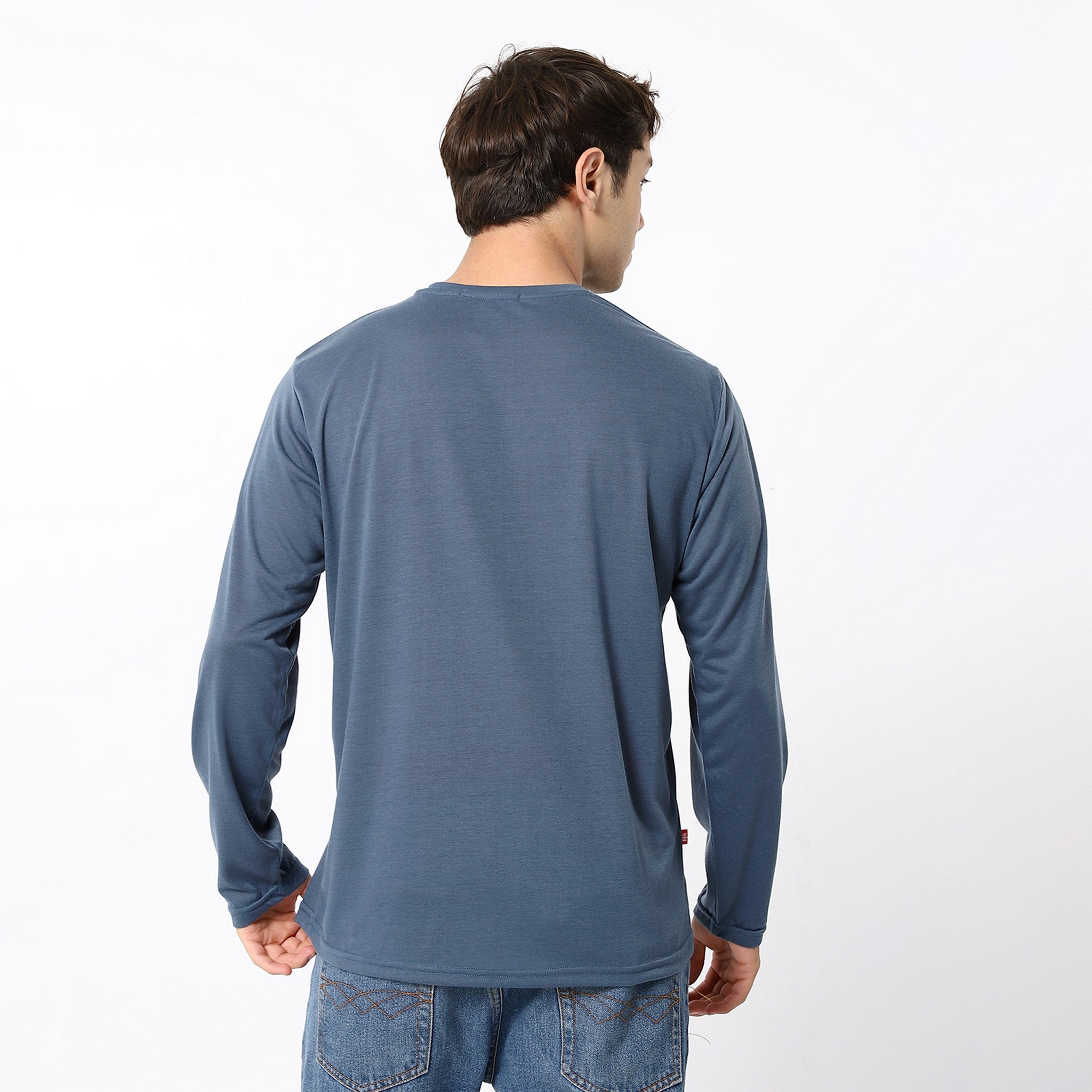 Basic Plain Steel Blue Tees