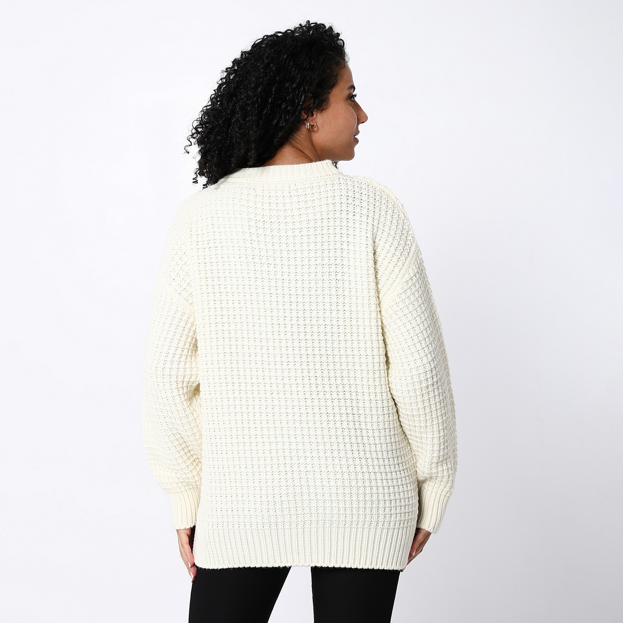 Knitted Off-White Pullover