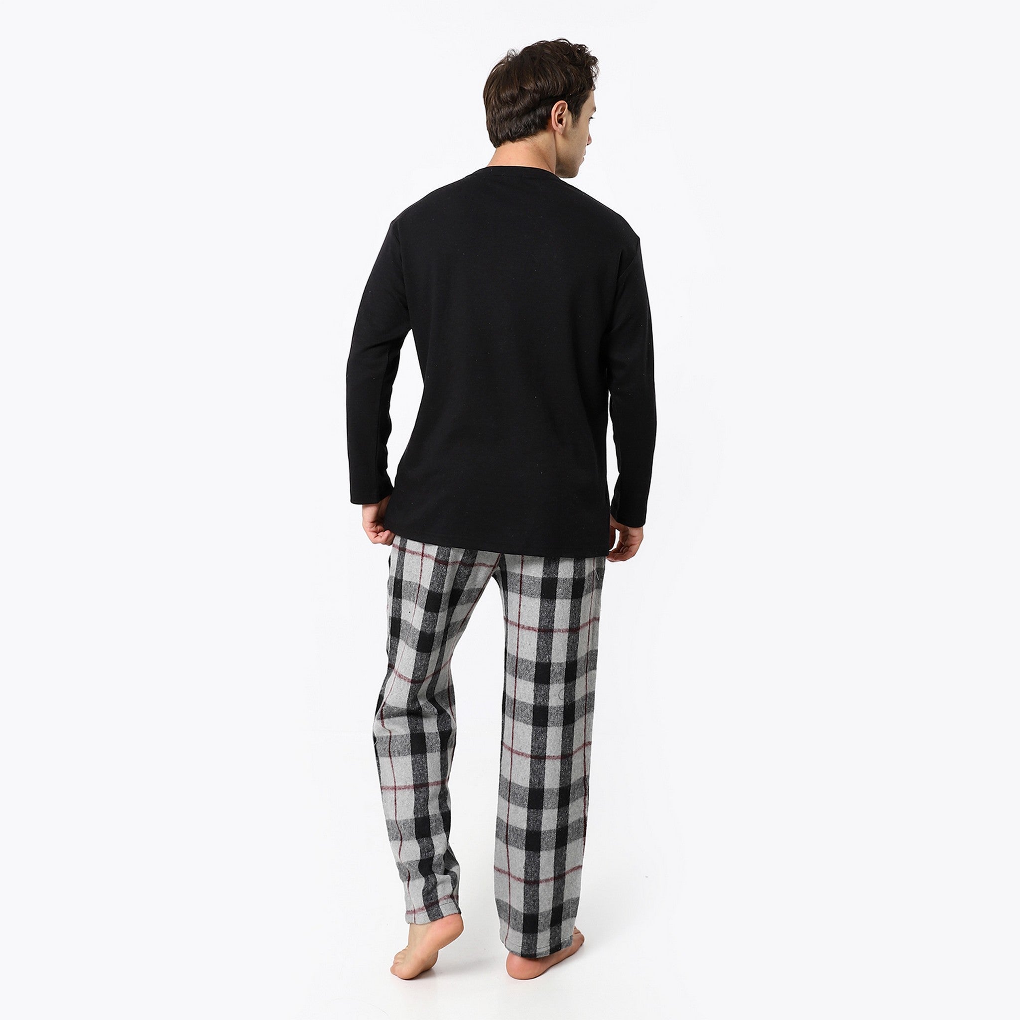 Black With Shades Of Grey Comfy Pajama Set