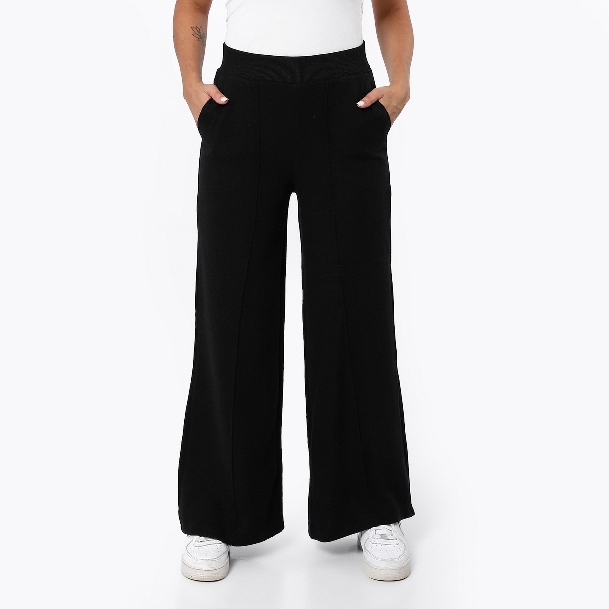 Palin Wide Leg Black Pants