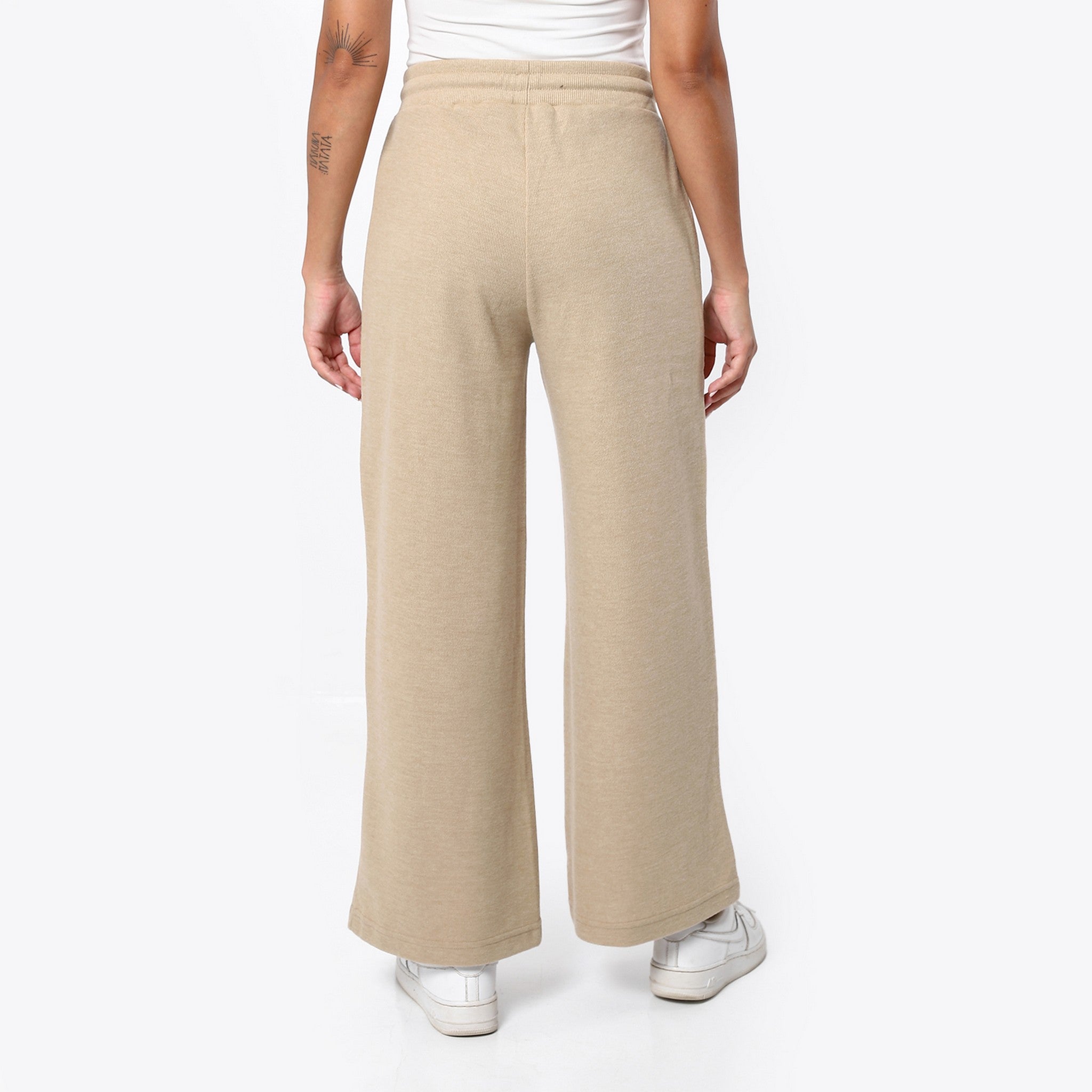 Heather Buff Beige Wide Leg Pants