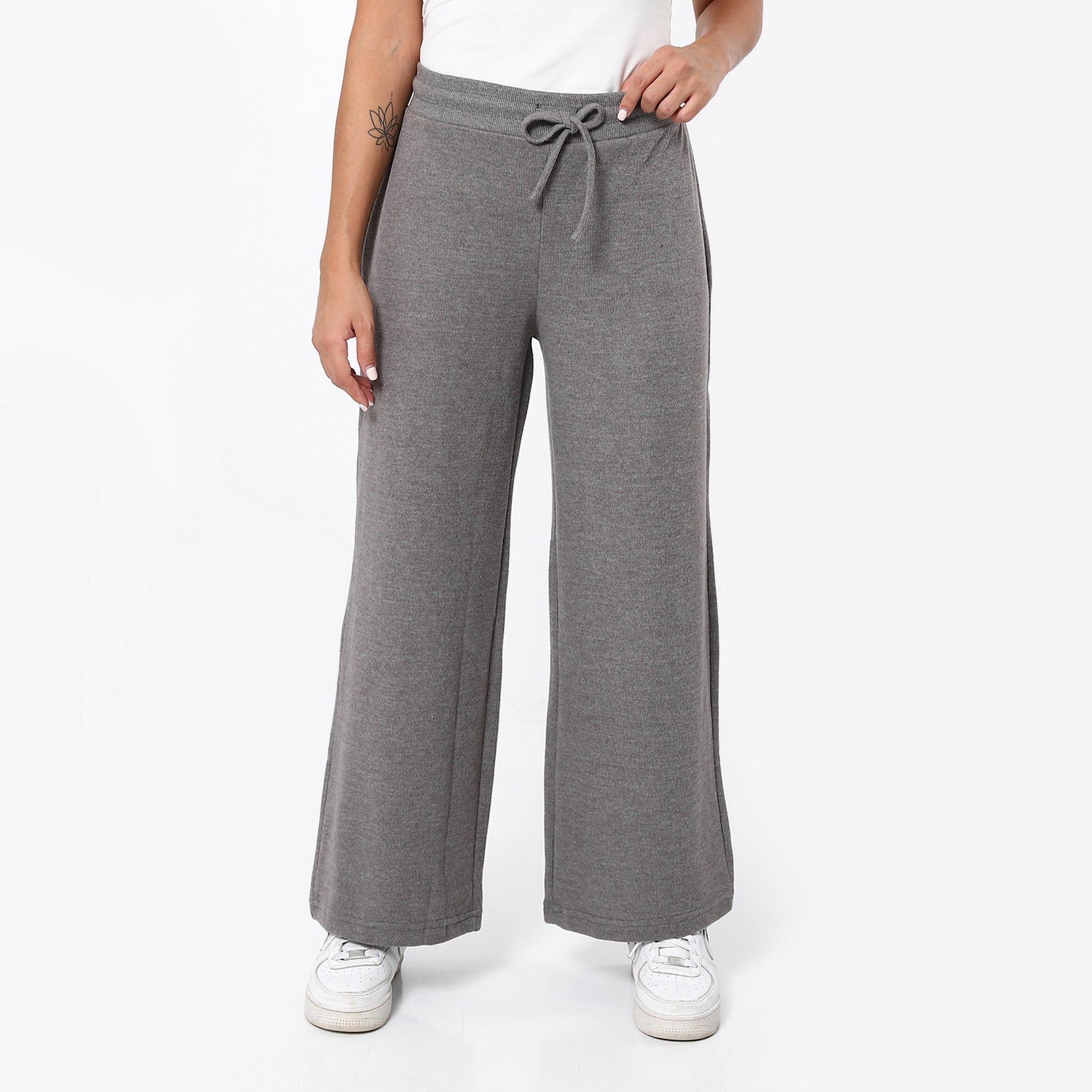 Heather Iron Grey Wide Leg Pants