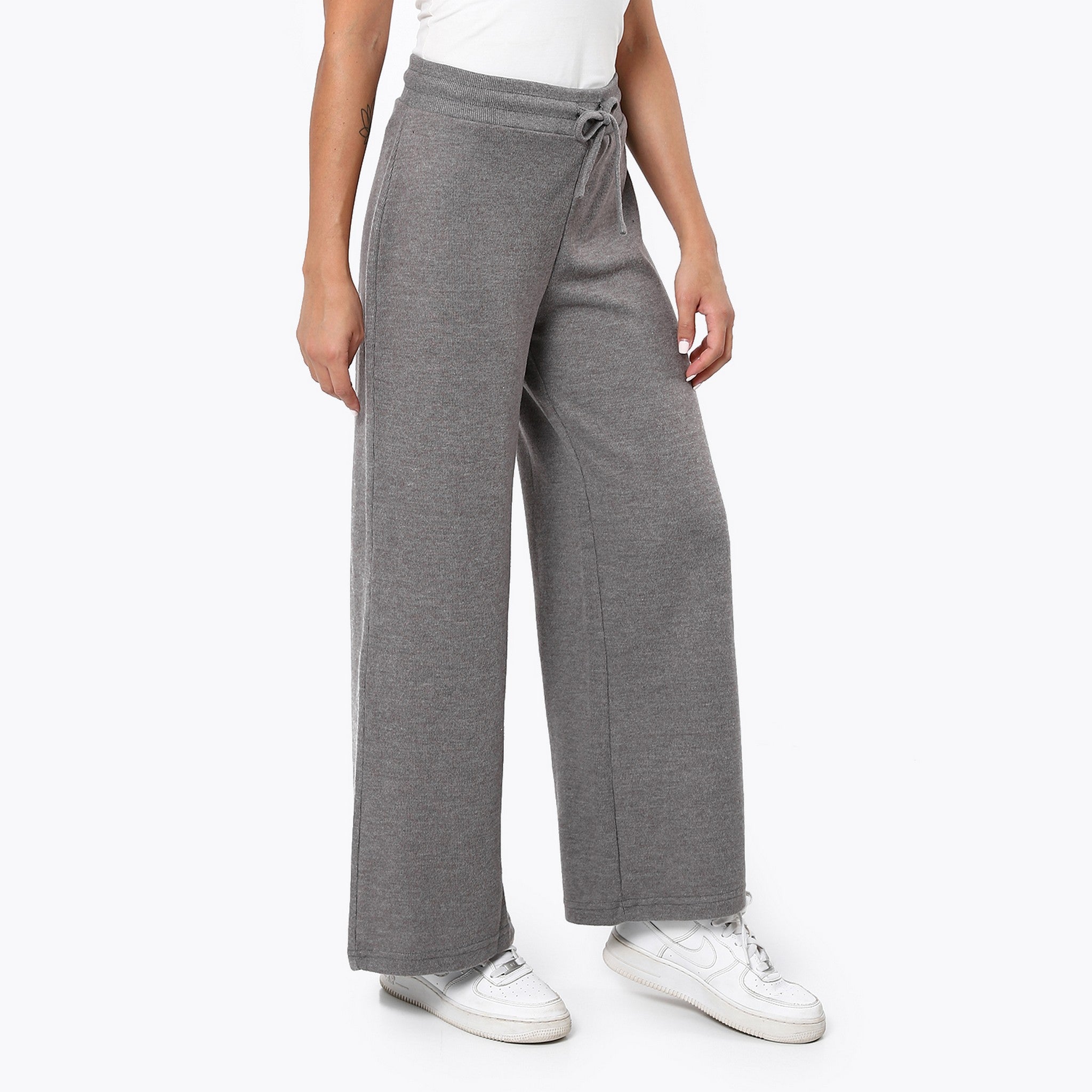 Heather Iron Grey Wide Leg Pants