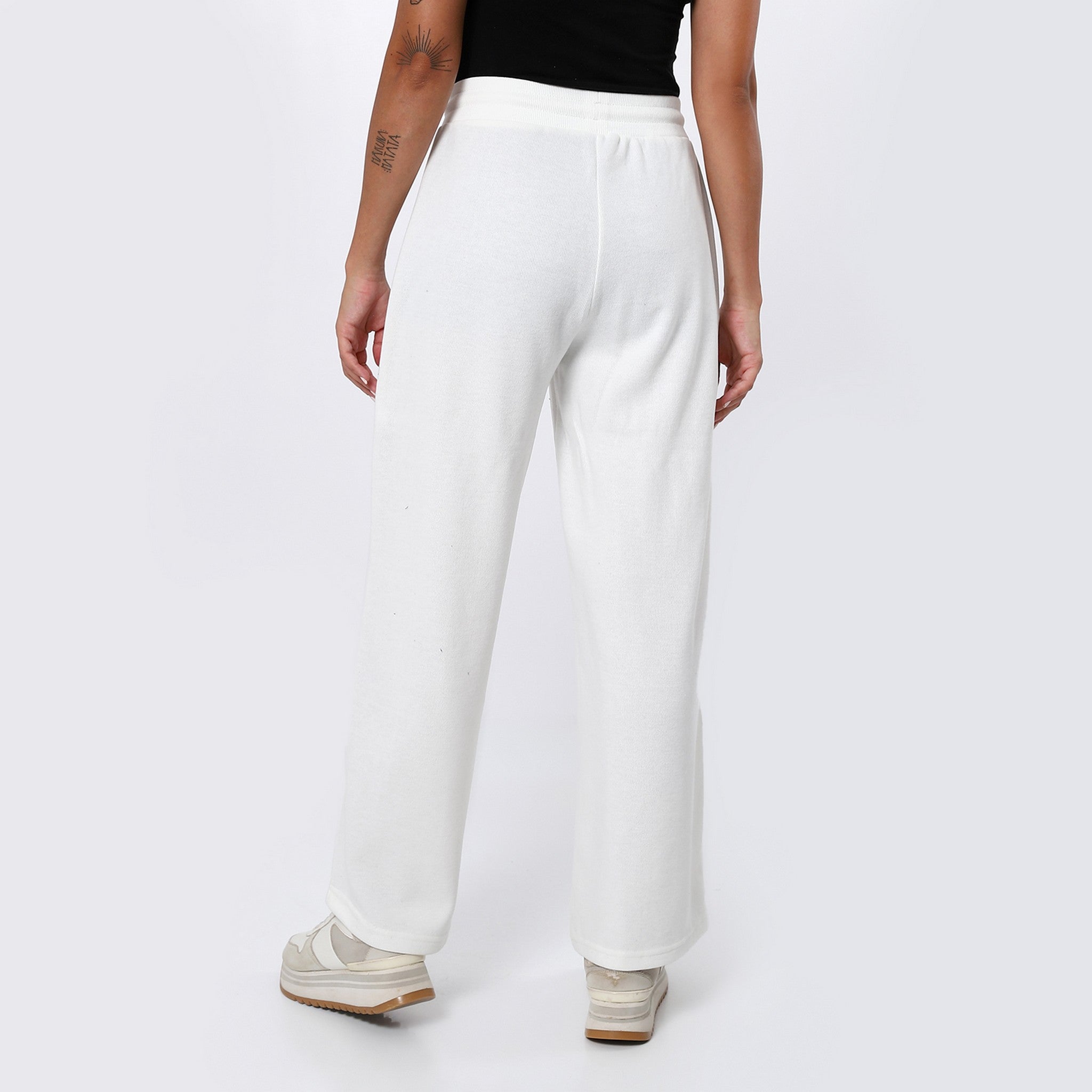 Plain White Wide Leg Pants