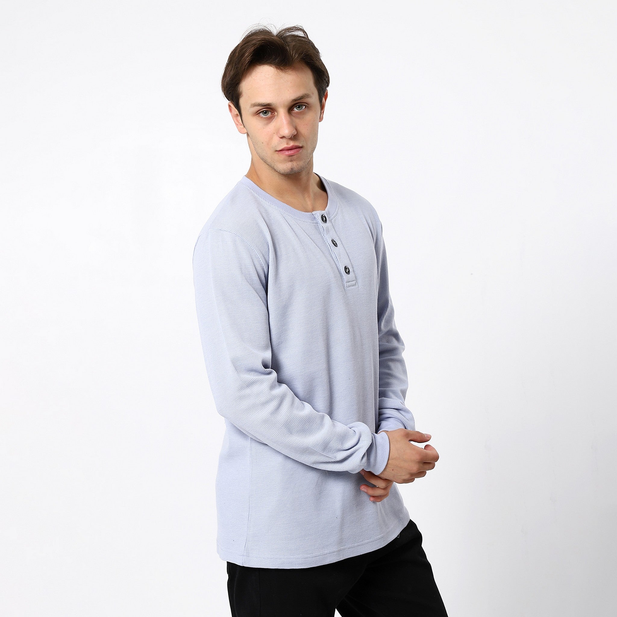 Sky Blue Solid Basic Tees